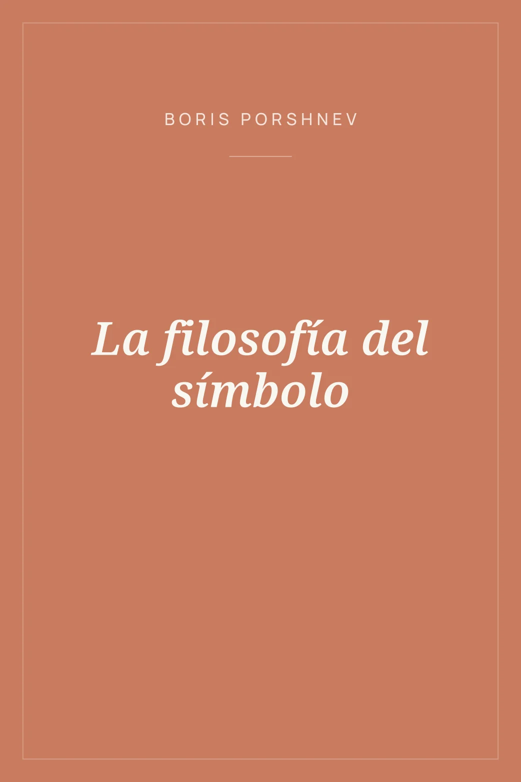Portada de La filosofía del símbolo