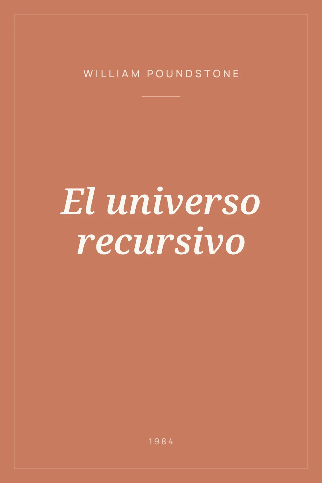 Portada de El universo recursivo