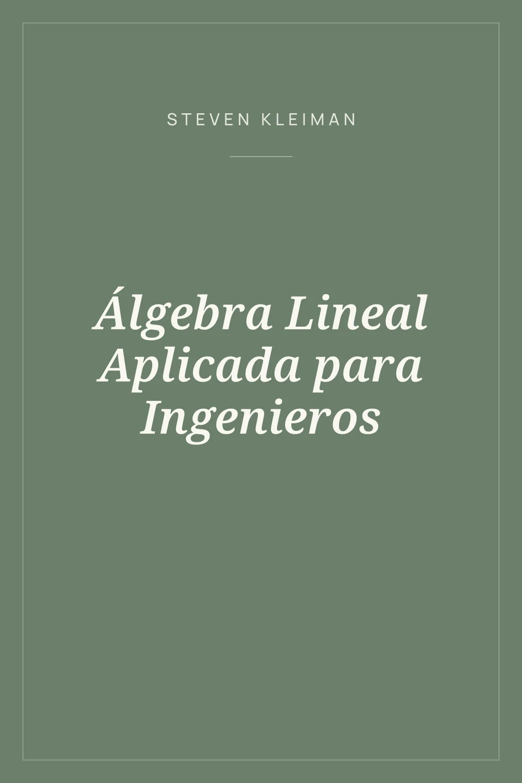 Portada de Álgebra Lineal Aplicada para Ingenieros