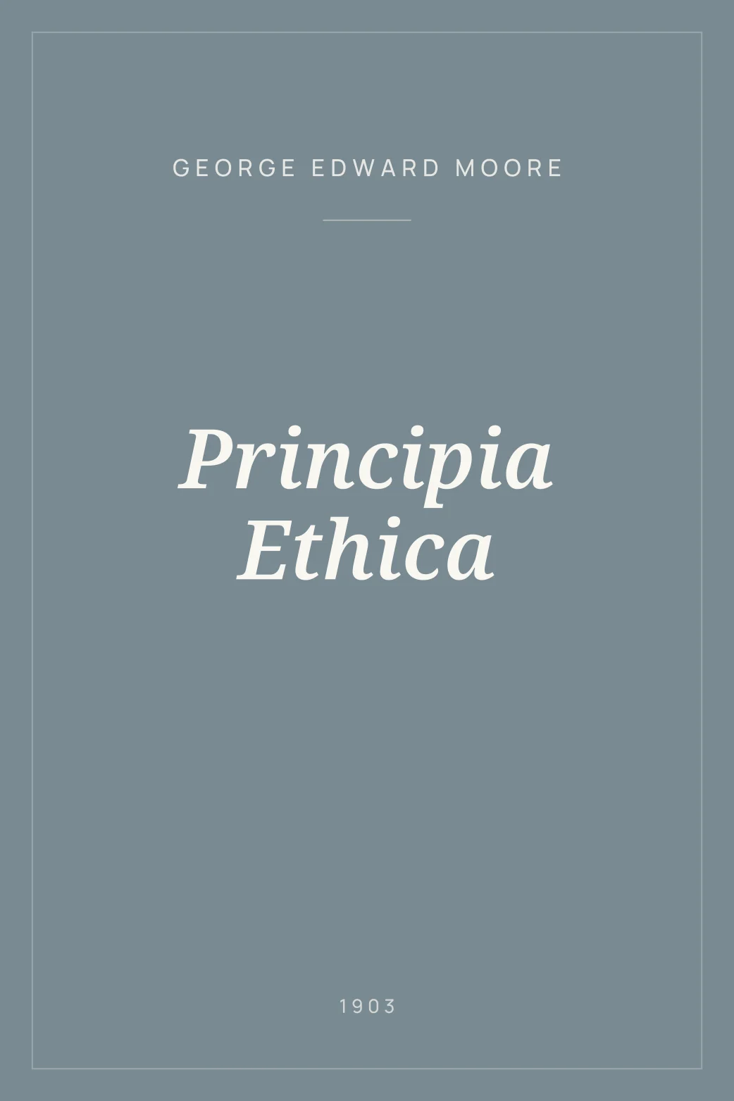 Portada de Principia Ethica