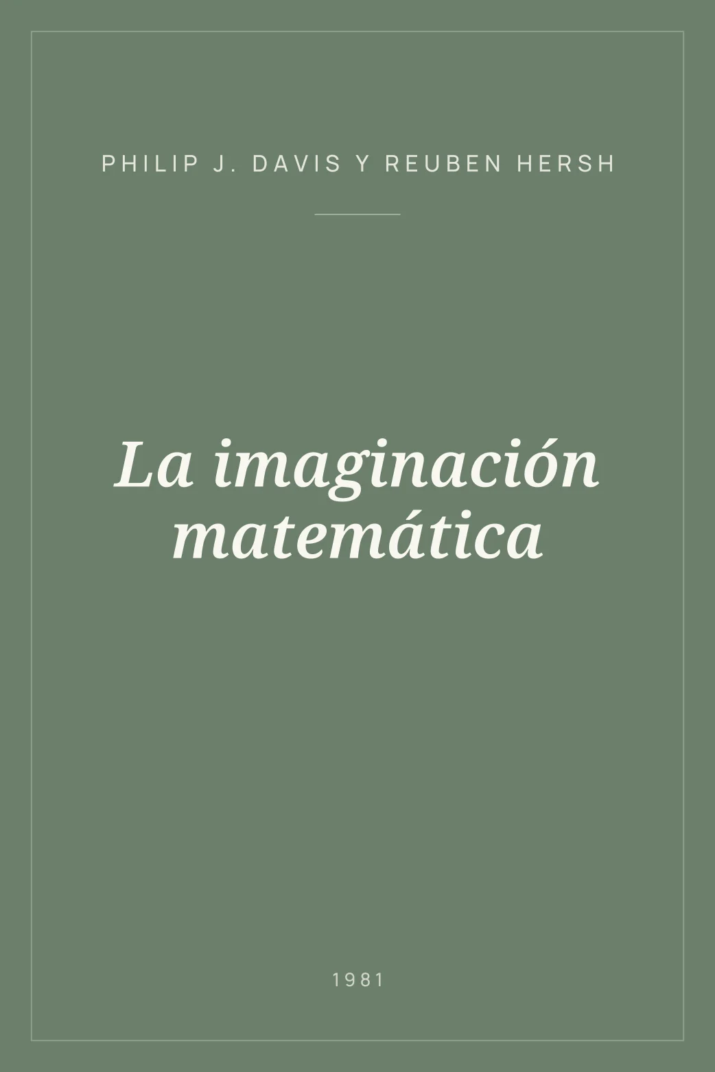 Portada de La imaginación matemática