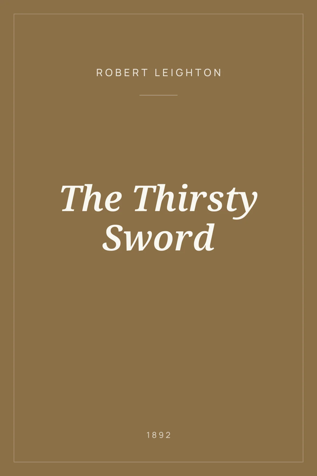 Portada de The Thirsty Sword