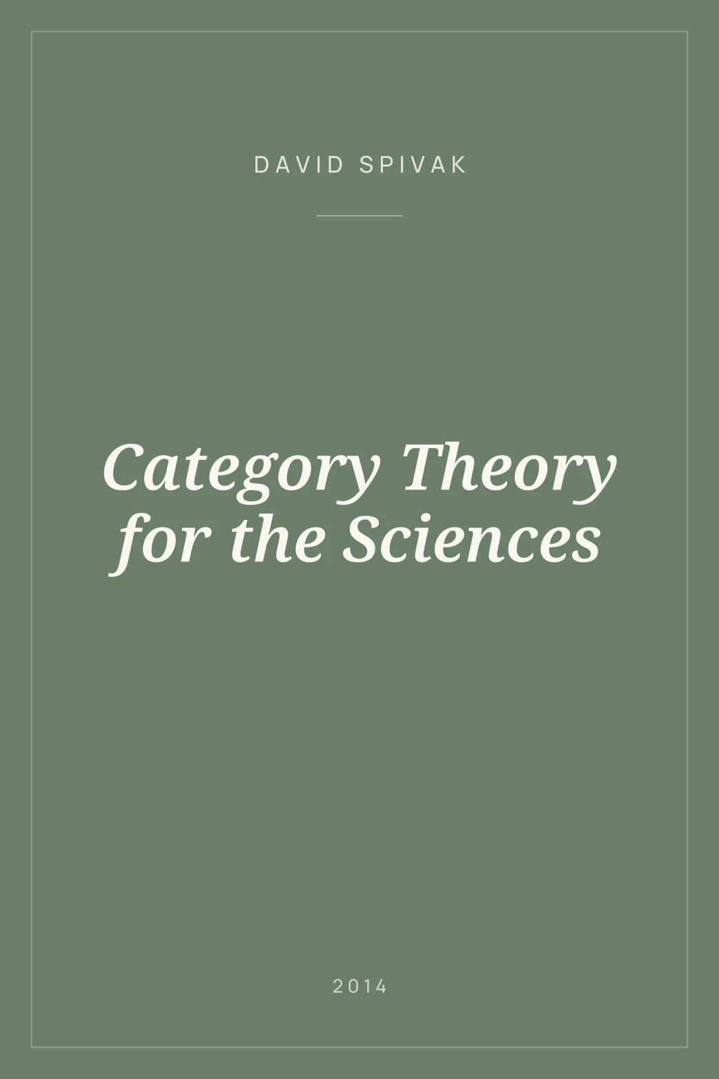 Portada de Category Theory for the Sciences