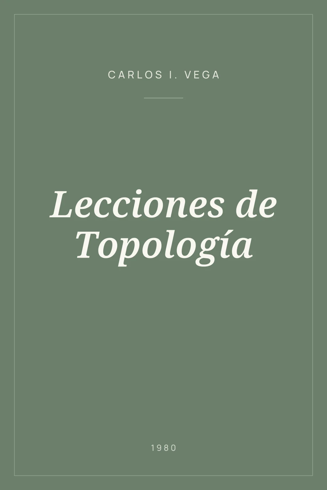Portada de Lecciones de Topología