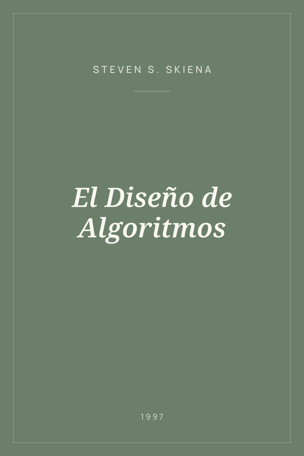 Portada de El Diseño de Algoritmos
