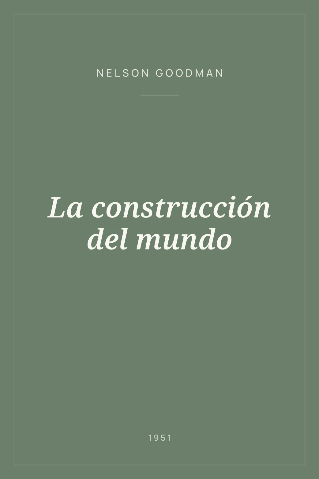 Portada de La construcción del mundo