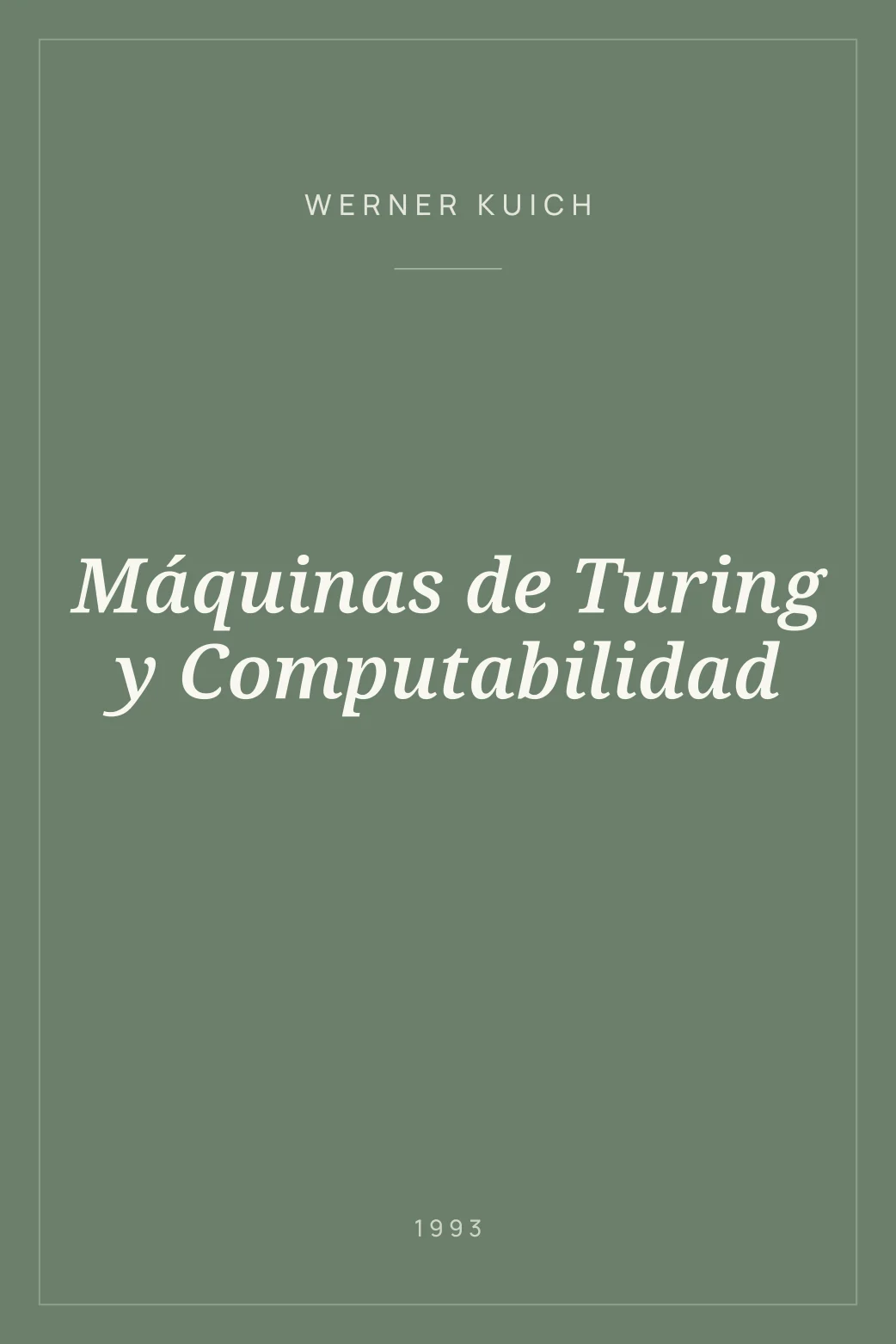 Portada de Máquinas de Turing y Computabilidad
