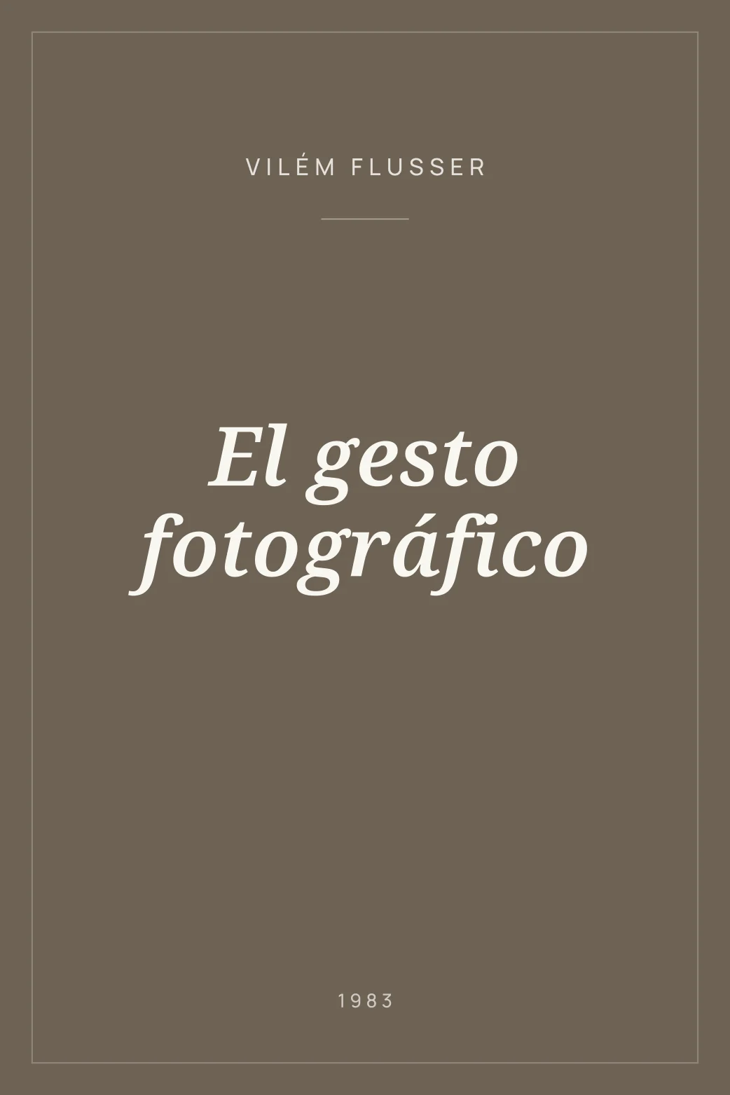 Portada de El gesto fotográfico