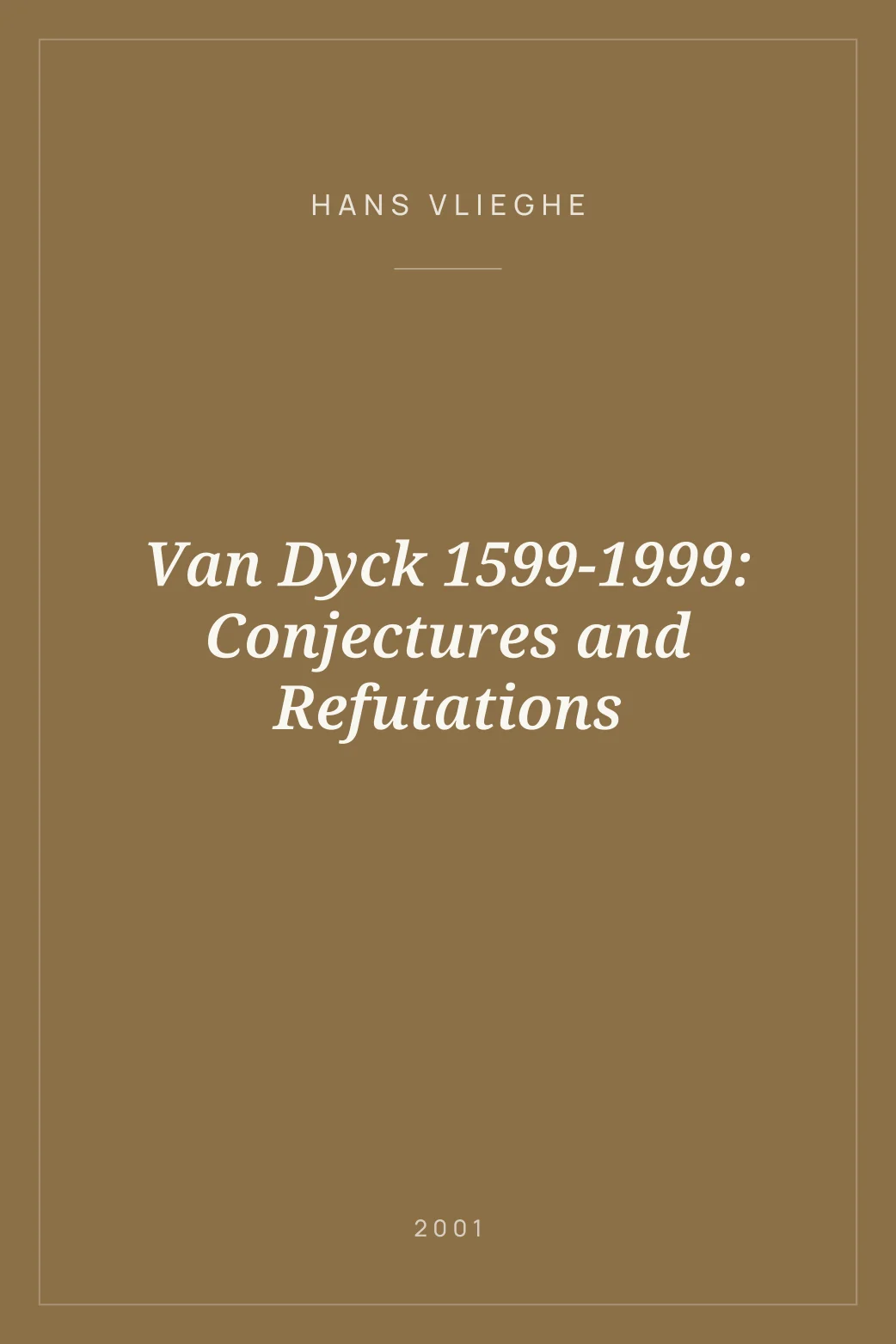 Portada de Van Dyck 1599-1999: Conjectures and Refutations