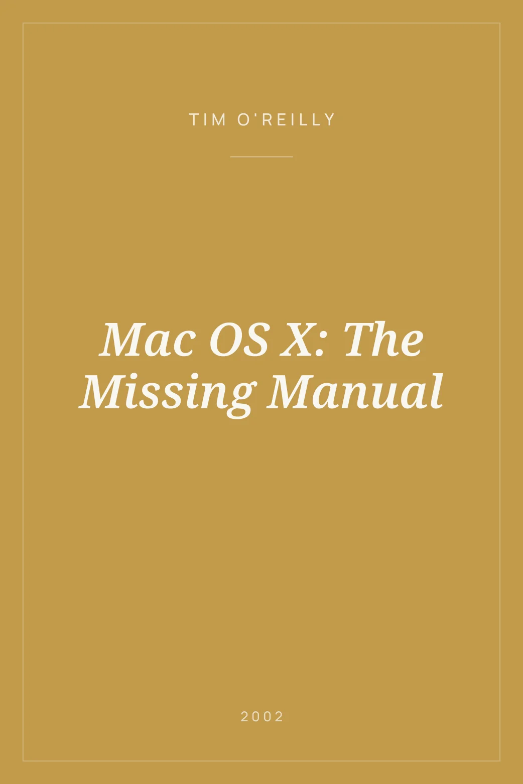 Portada de Mac OS X: The Missing Manual