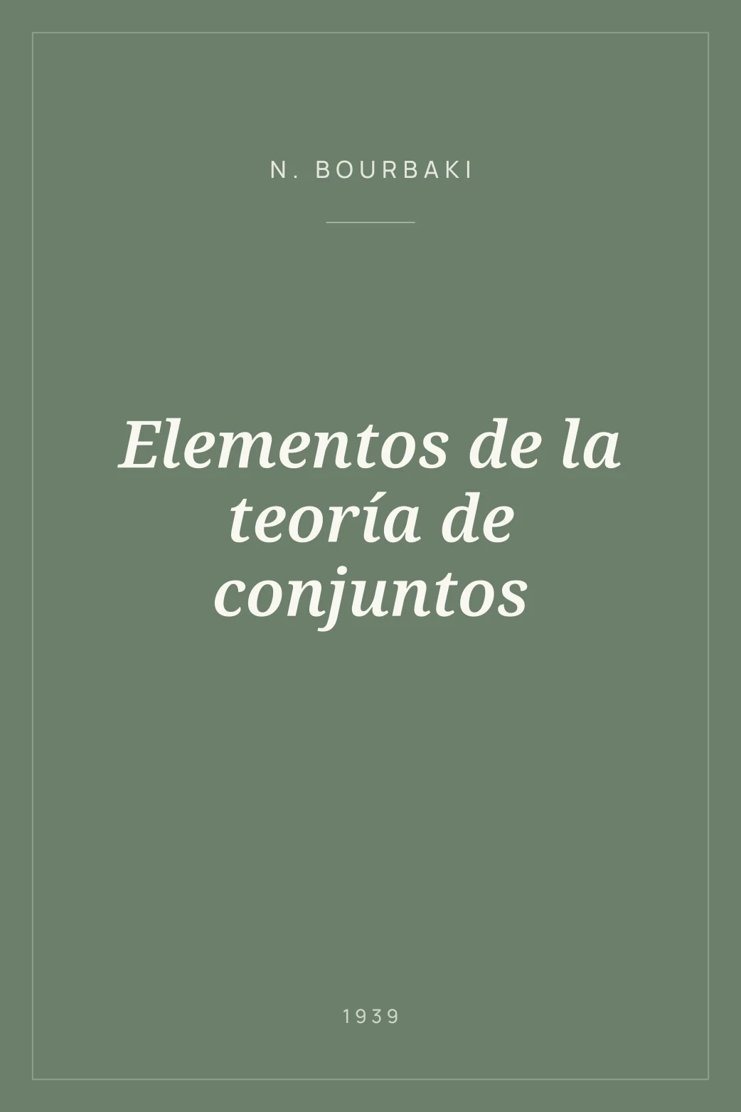 Portada de Elementos de la teoría de conjuntos
