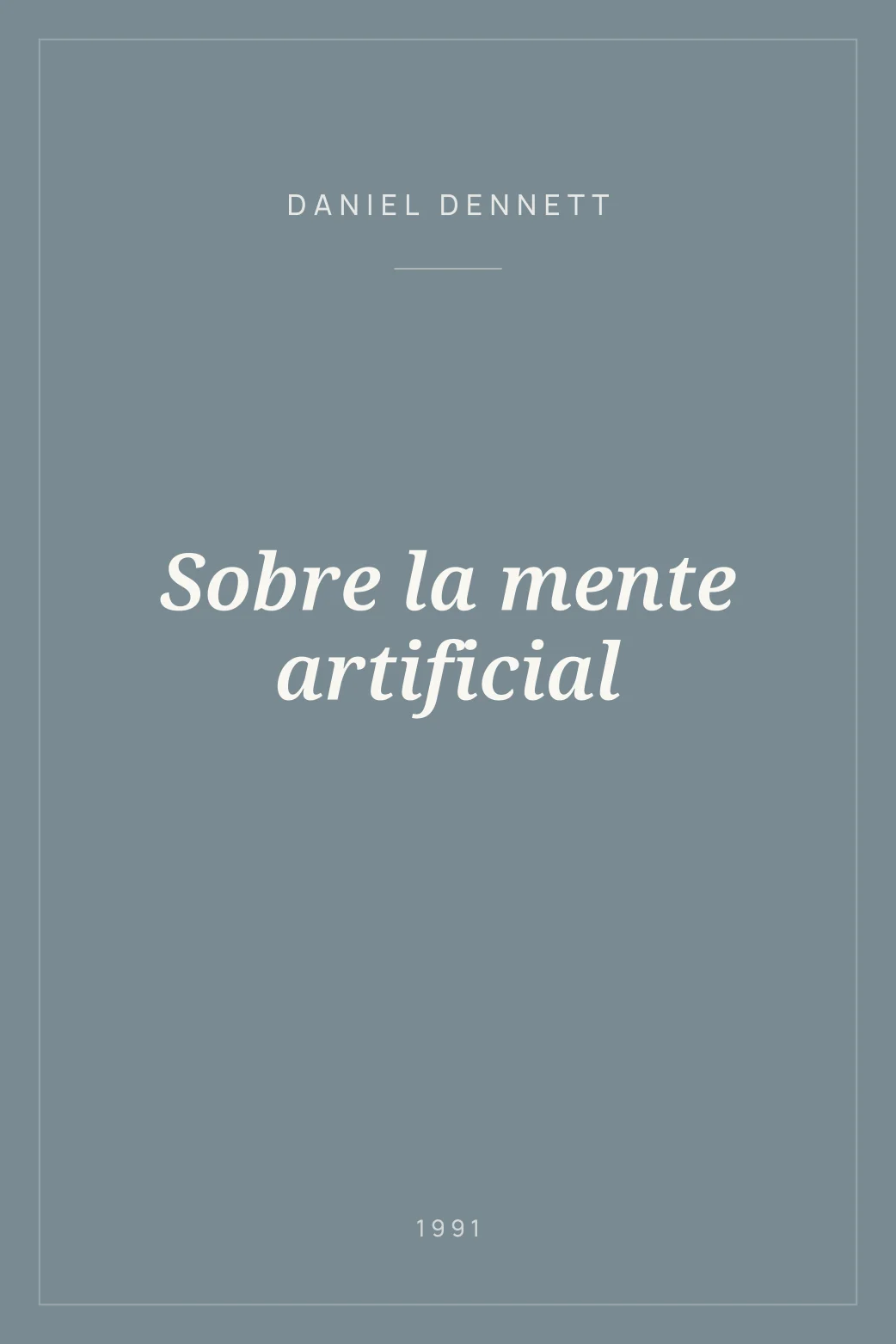 Portada de Sobre la mente artificial