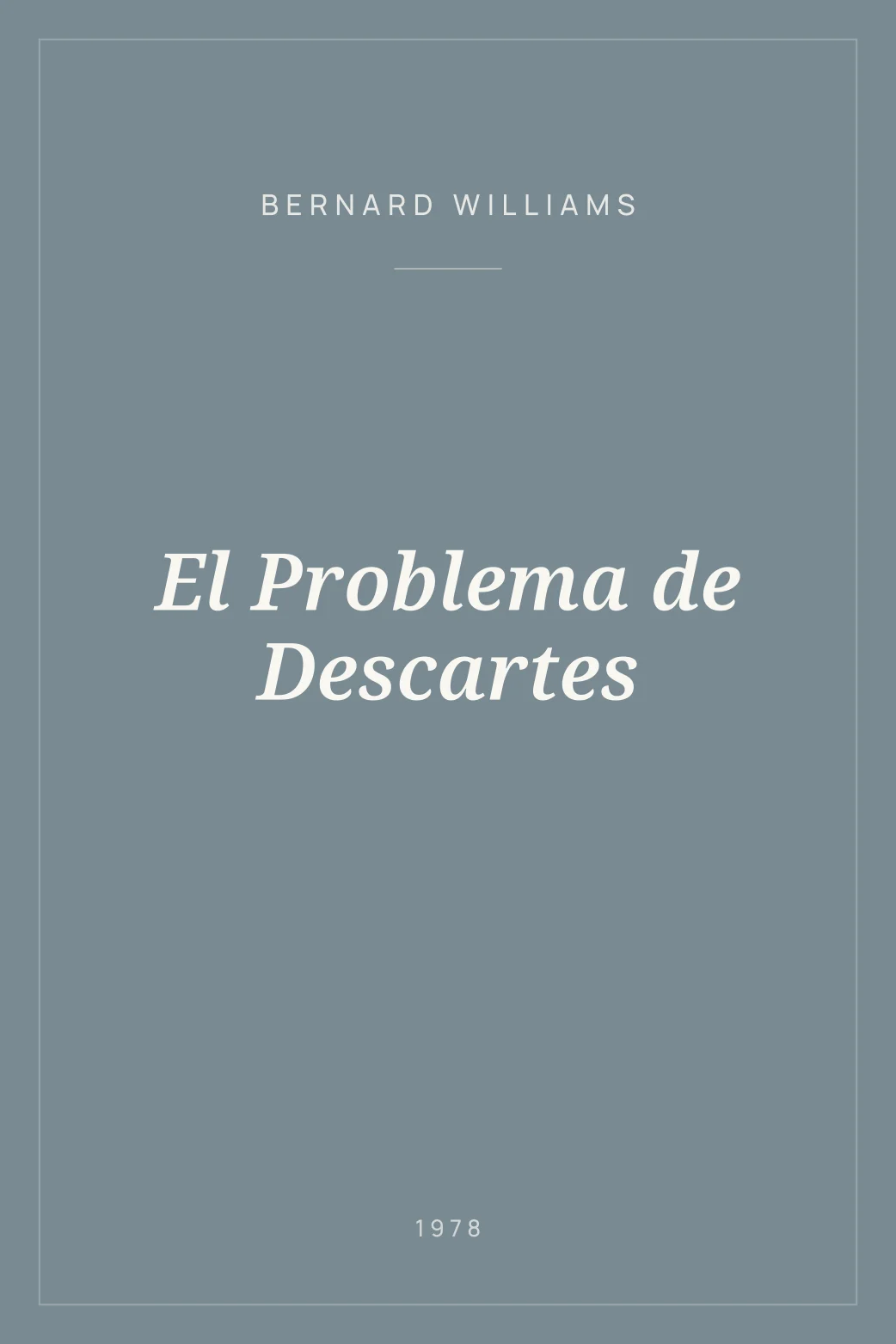 Portada de El Problema de Descartes