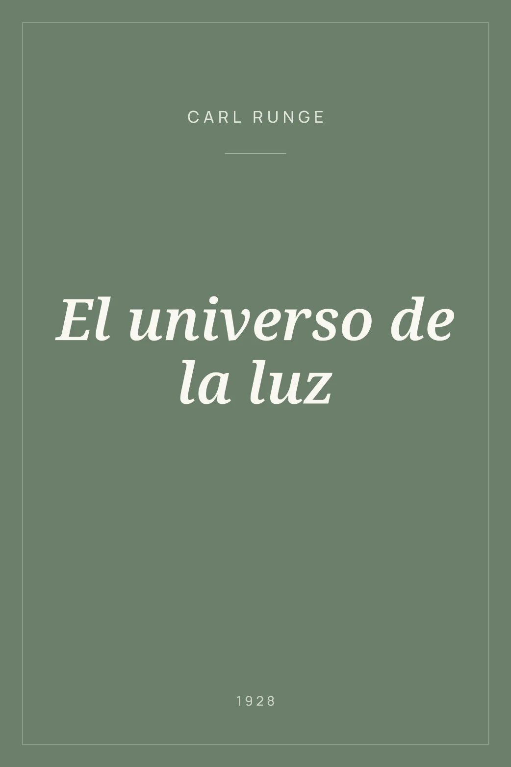 Portada de El universo de la luz