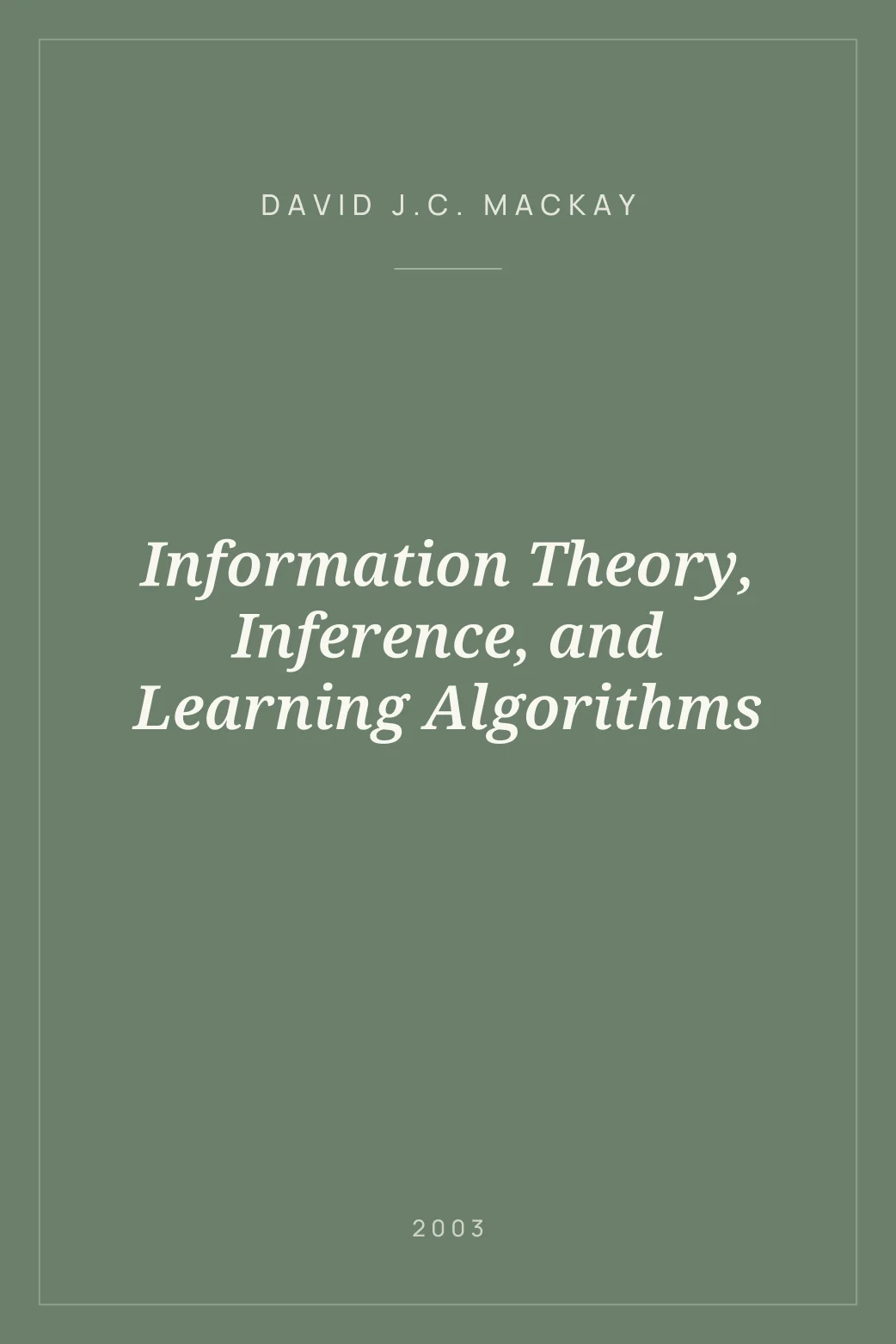 Portada de Information Theory, Inference, and Learning Algorithms