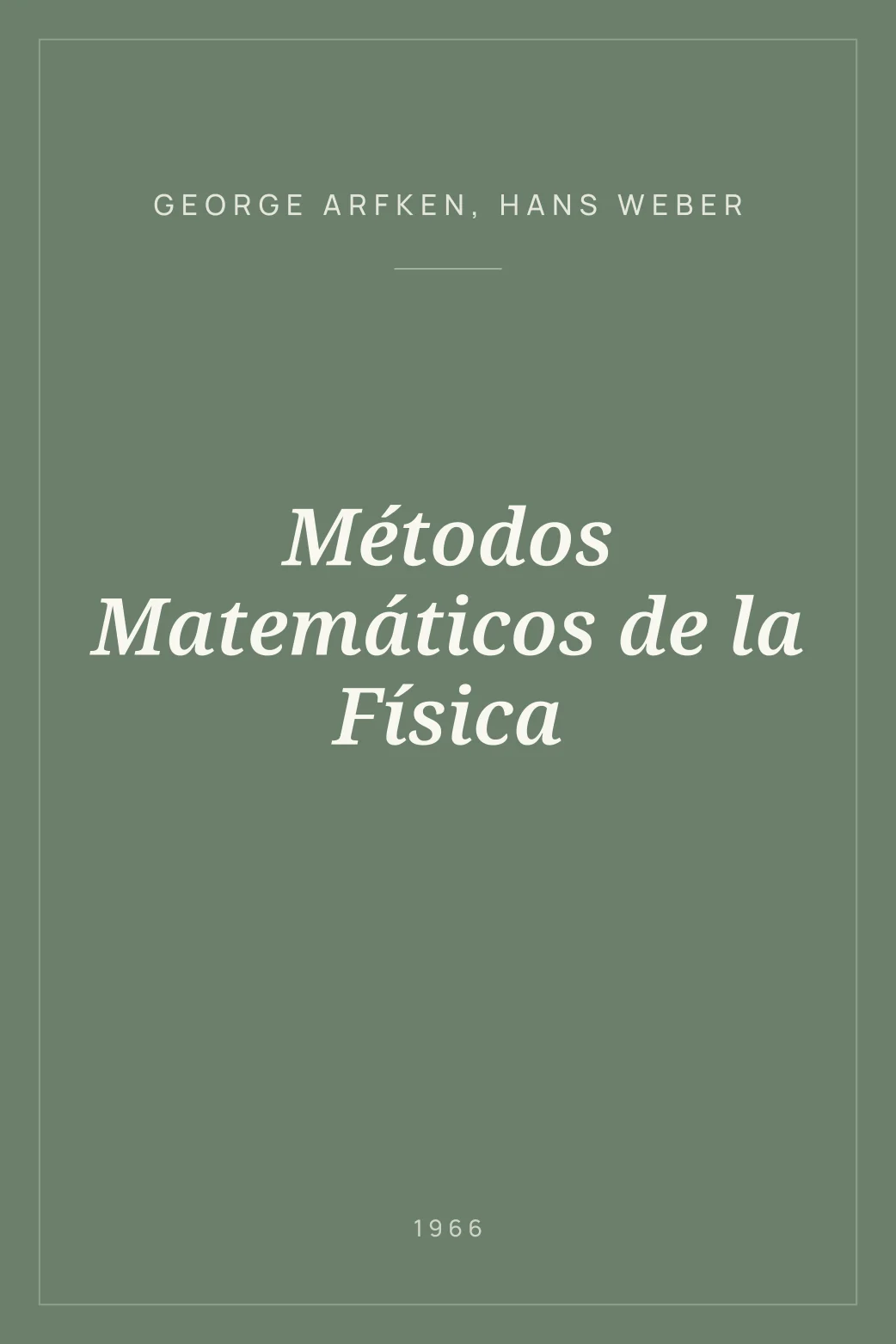 Portada de Métodos Matemáticos de la Física