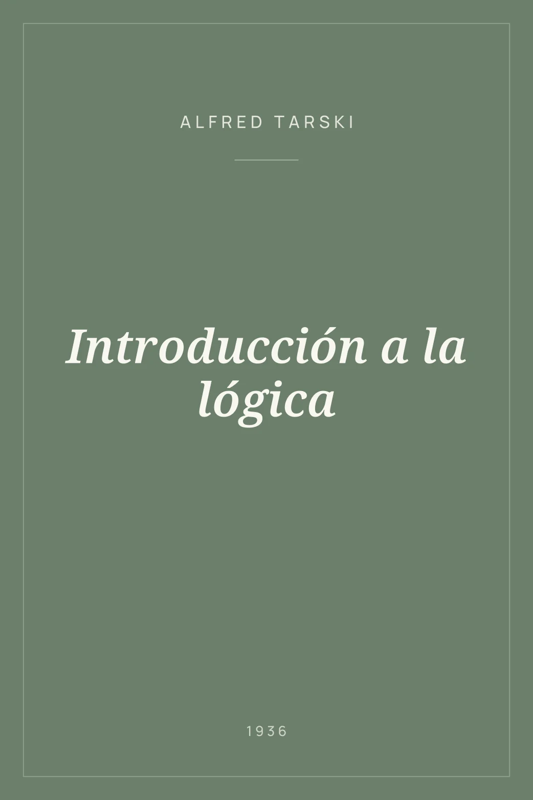 Portada de Introducción a la lógica