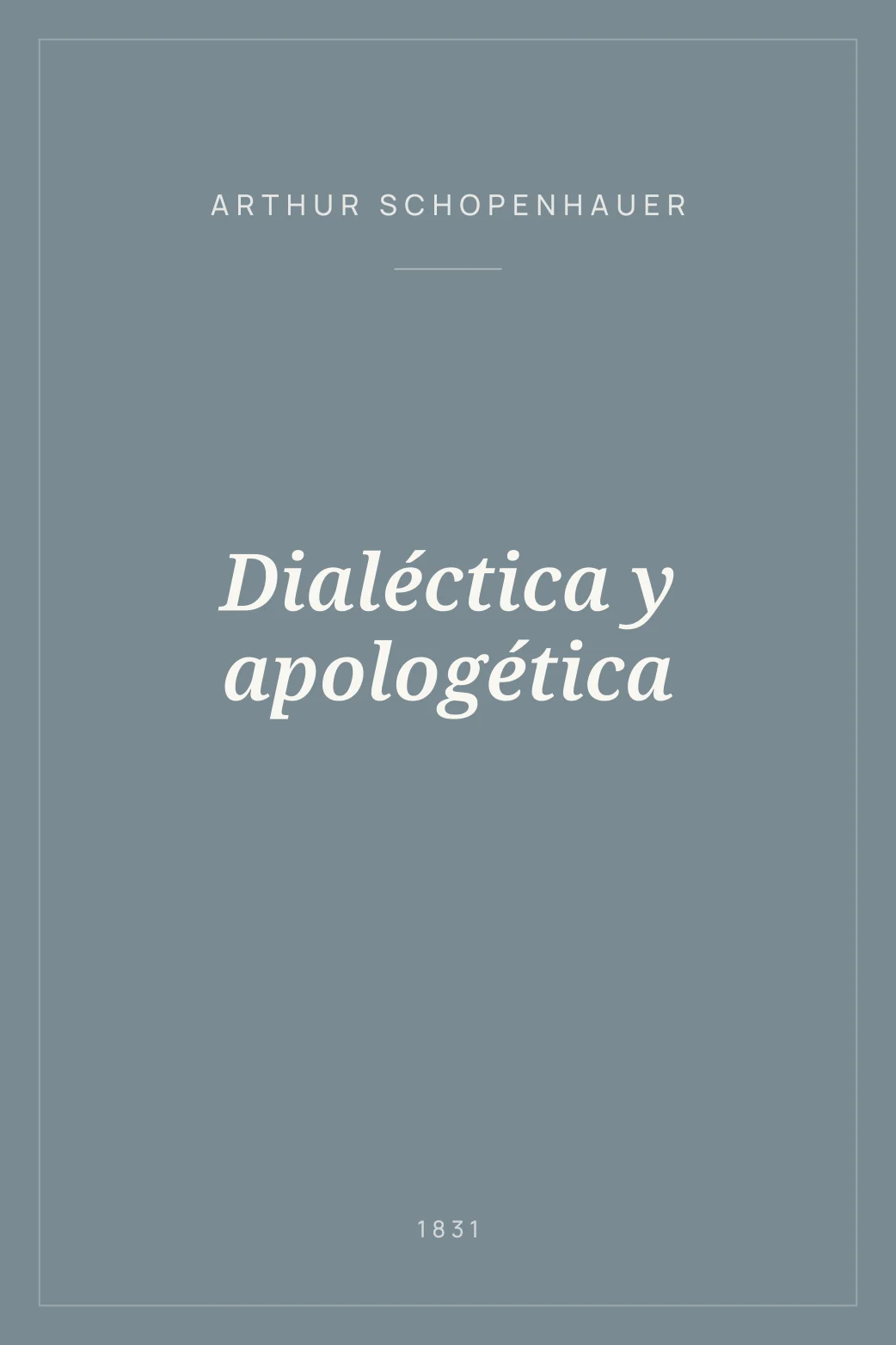 Portada de Dialéctica y apologética
