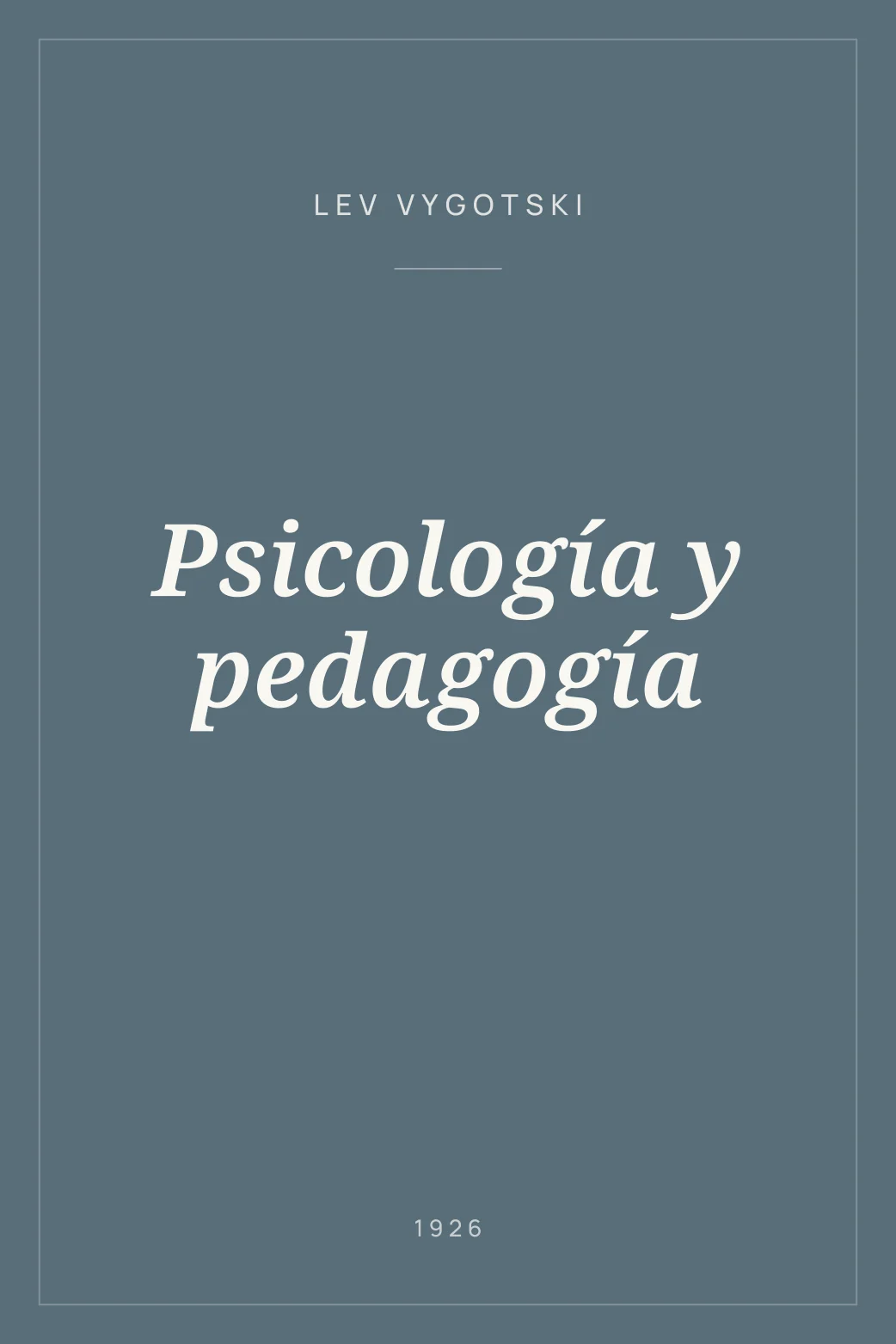 Portada de Psicología y pedagogía