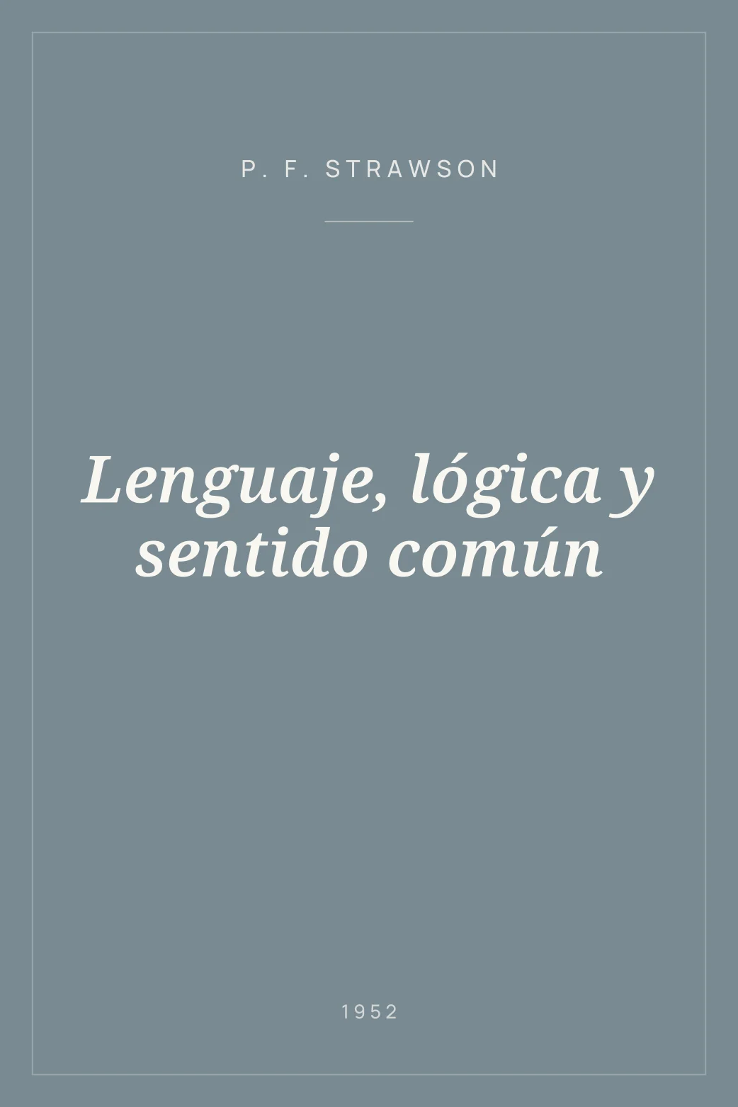 Portada de Lenguaje, lógica y sentido común