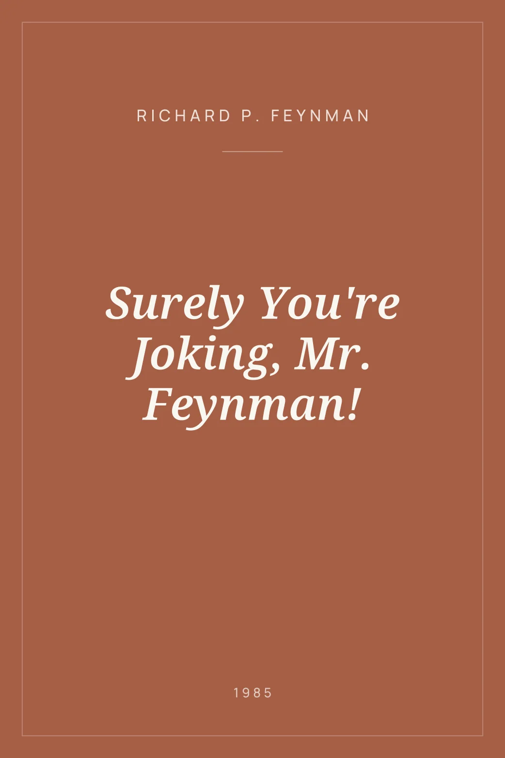 Portada de Surely You're Joking, Mr. Feynman!