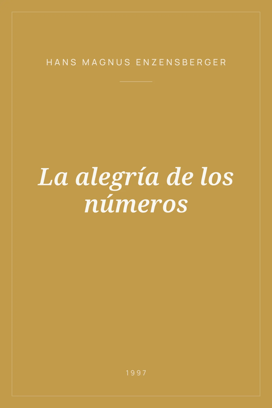 Portada de La alegría de los números