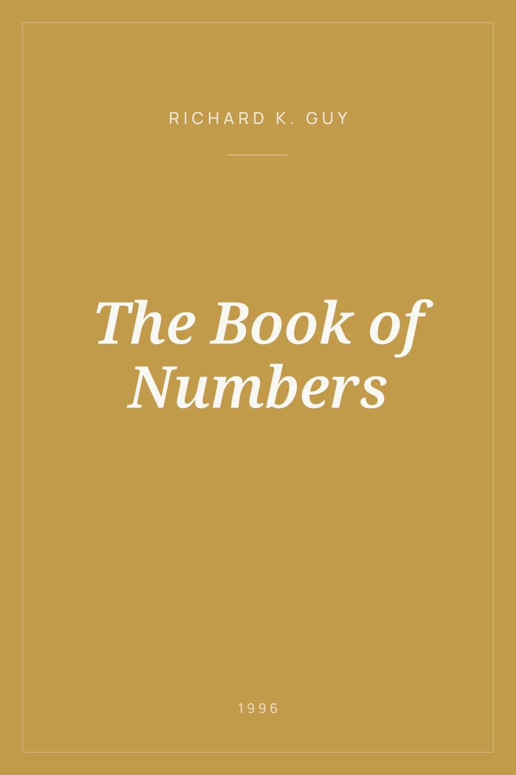 Portada de The Book of Numbers