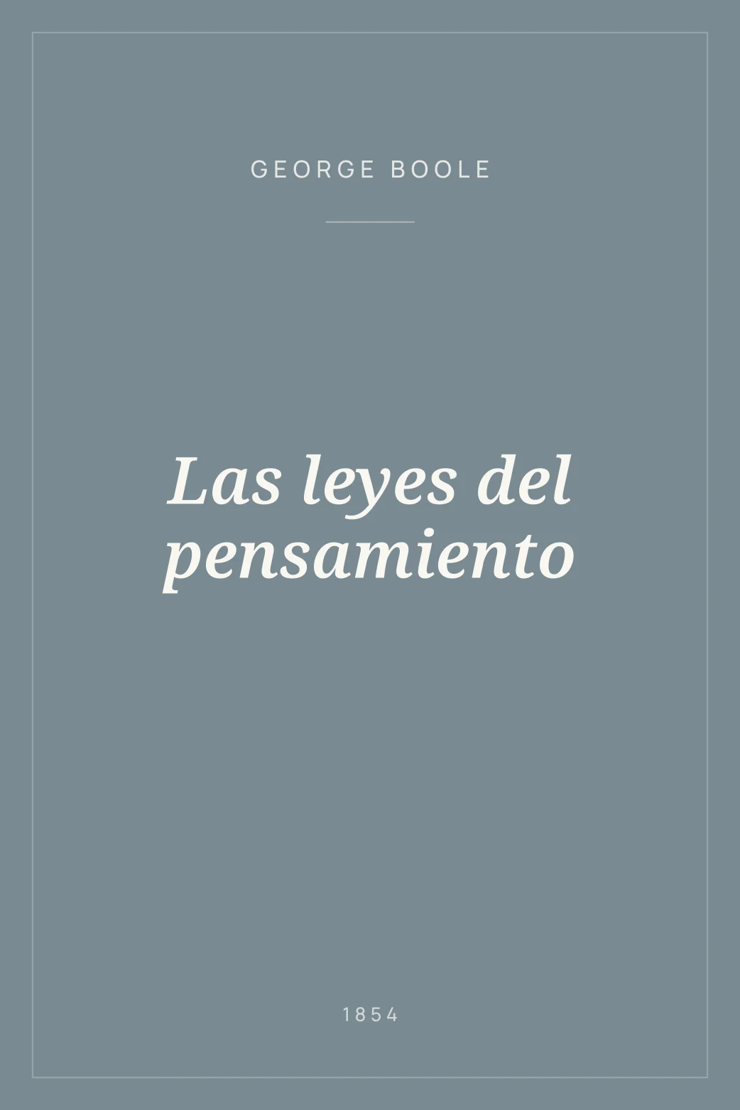 Portada de Las leyes del pensamiento