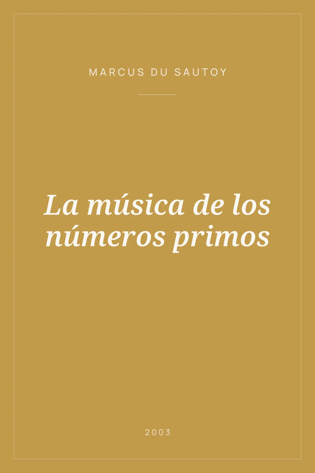 Portada de La música de los números primos