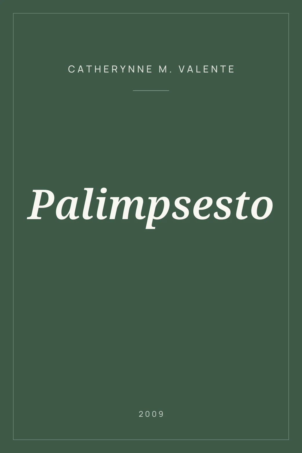 Portada de Palimpsesto