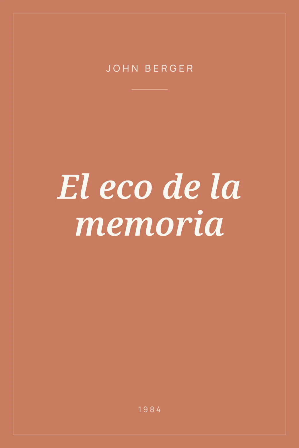 Portada de El eco de la memoria