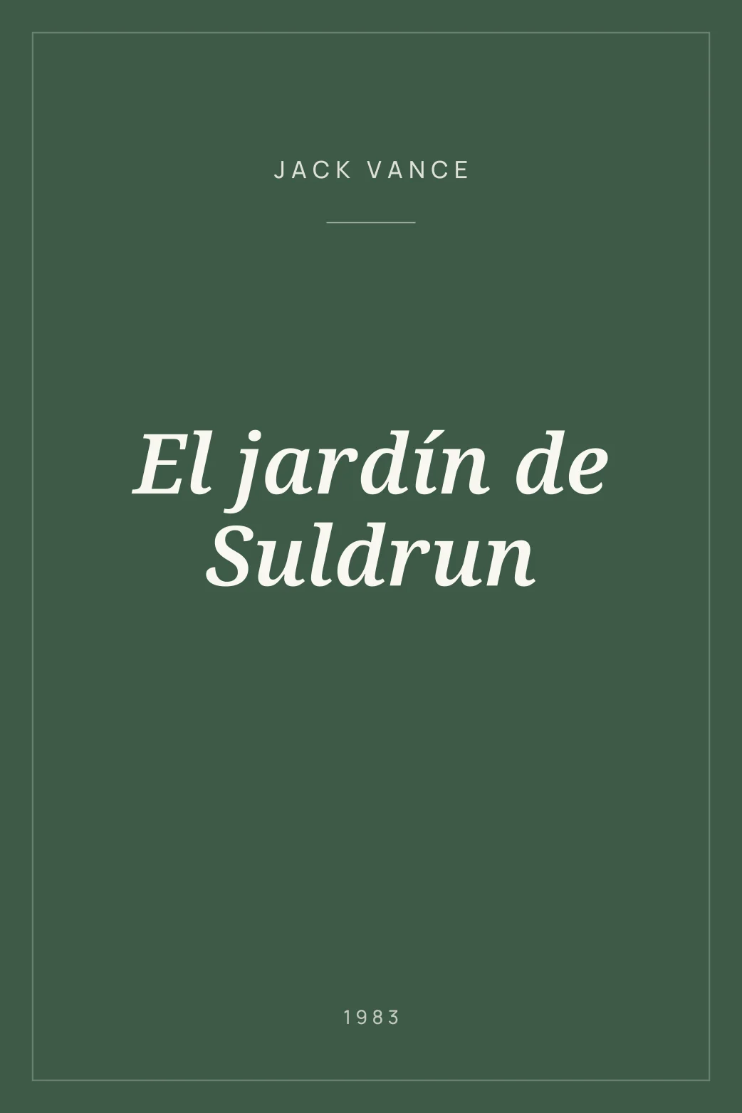 Portada de El jardín de Suldrun