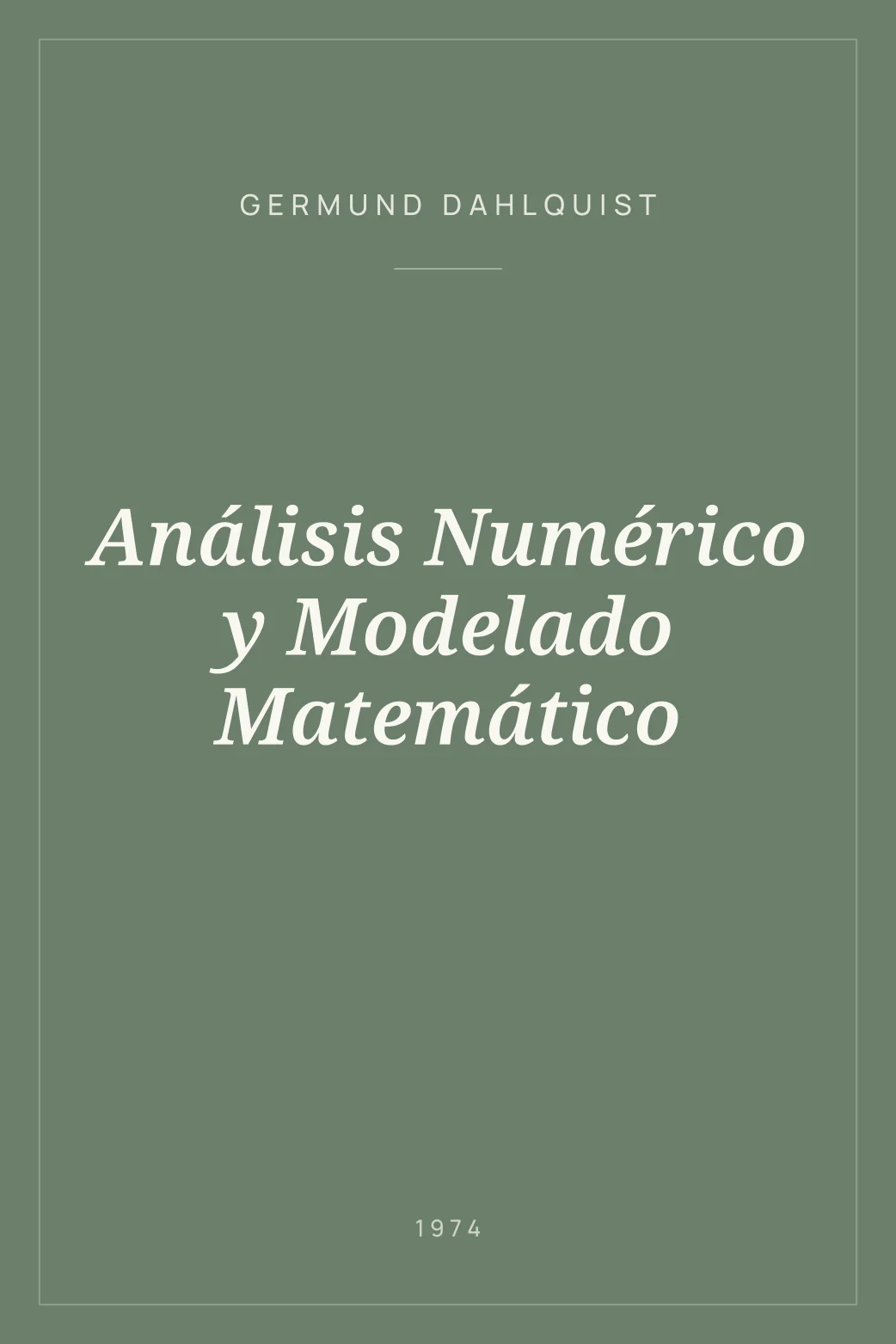 Portada de Análisis Numérico y Modelado Matemático
