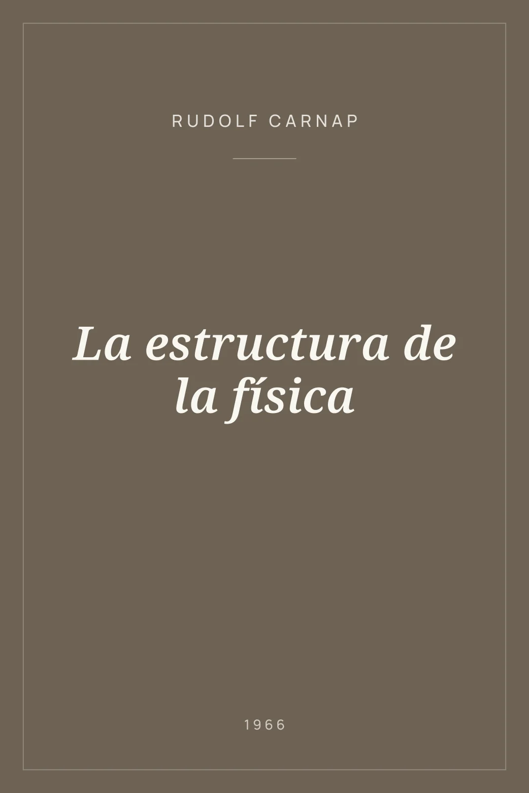 Portada de La estructura de la física