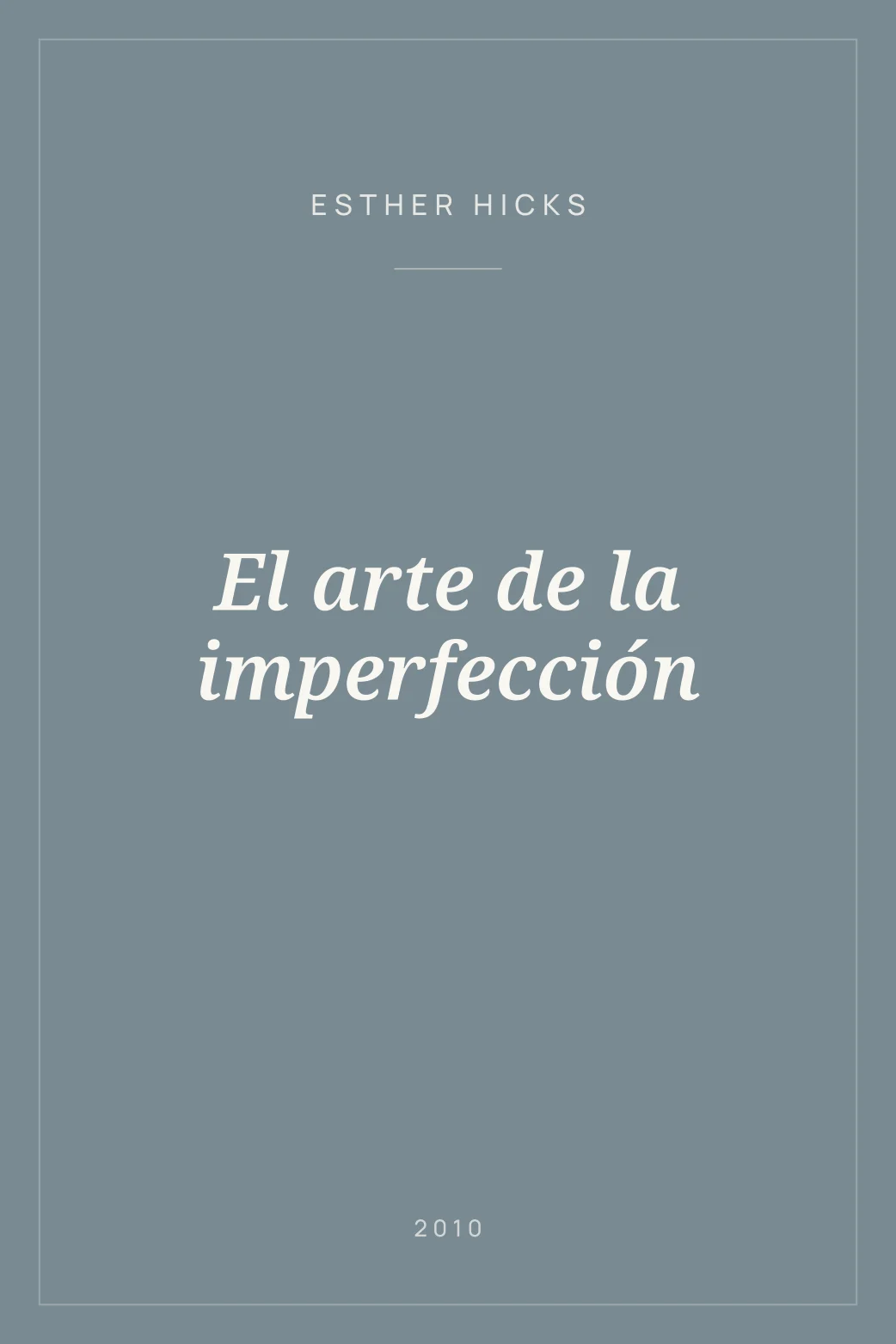 Portada de El arte de la imperfección
