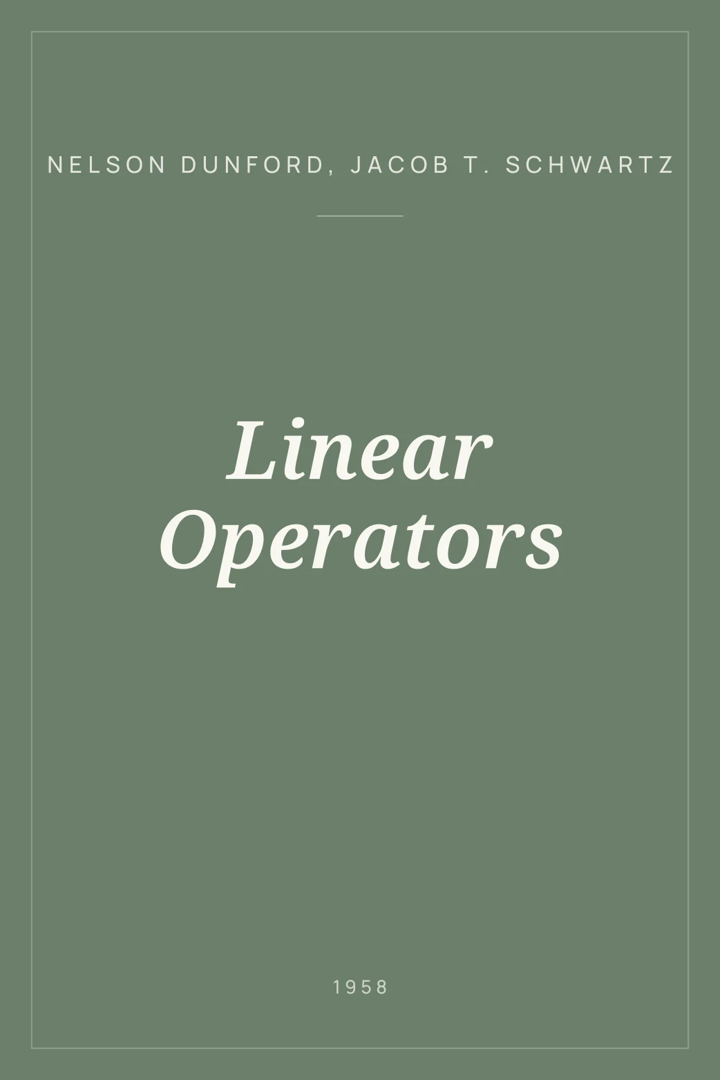 Portada de Linear Operators