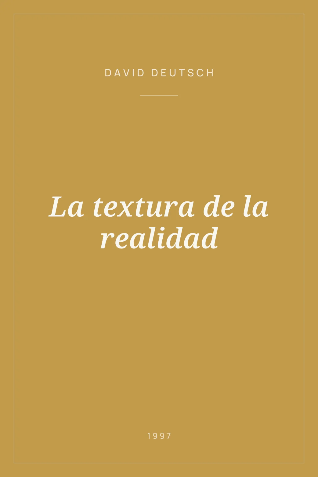 Portada de La textura de la realidad