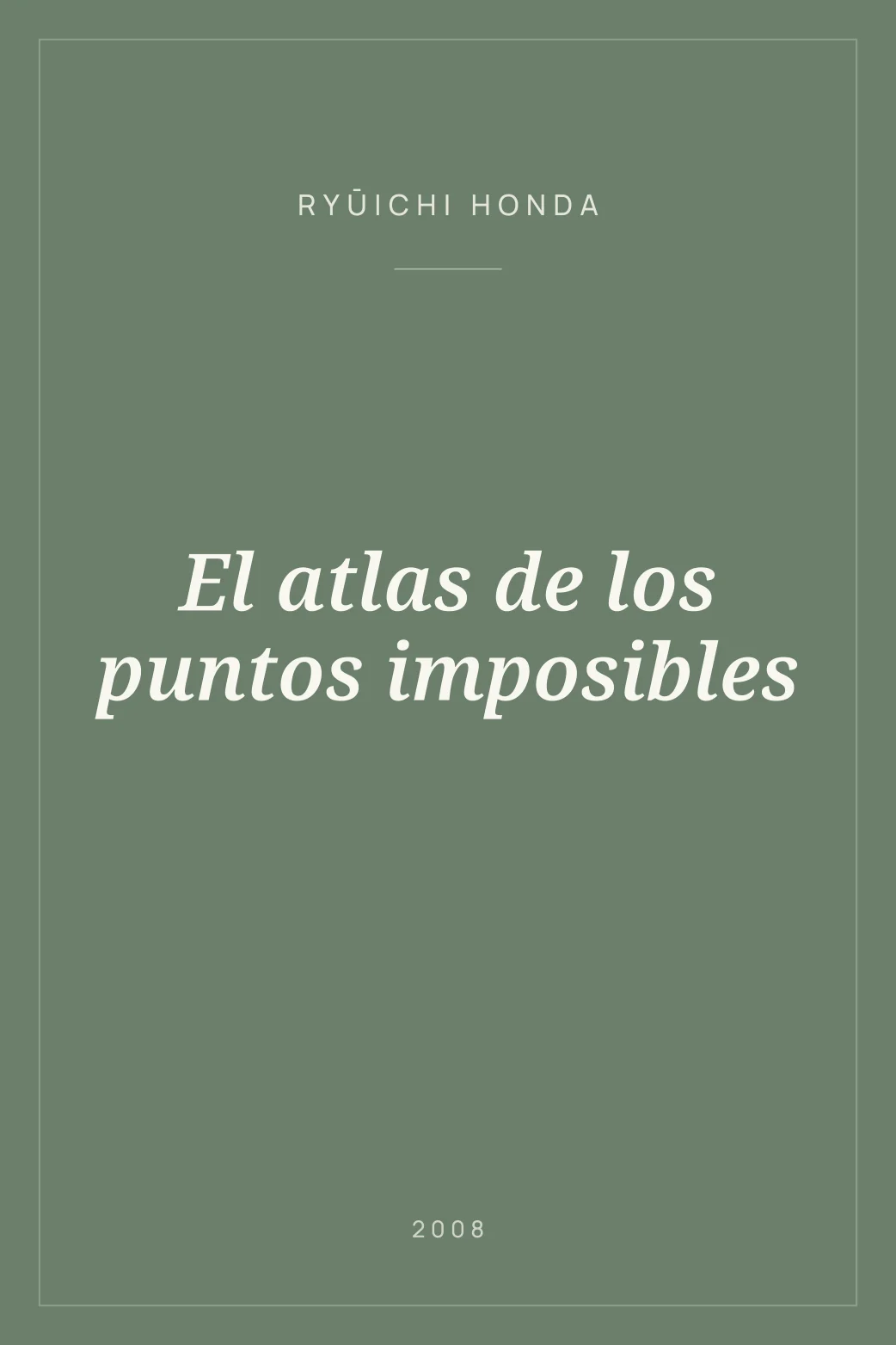Portada de El atlas de los puntos imposibles