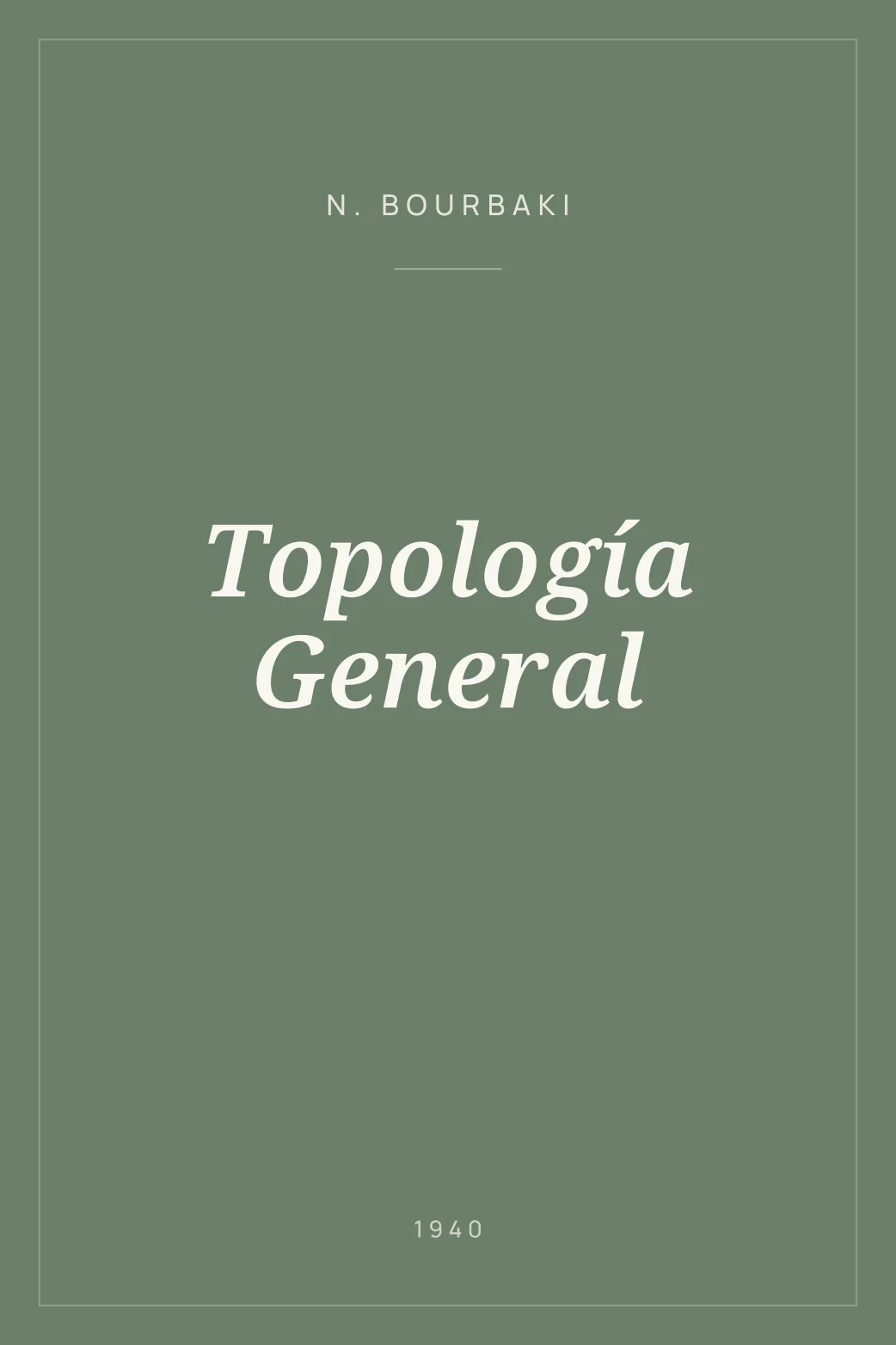 Portada de Topología General