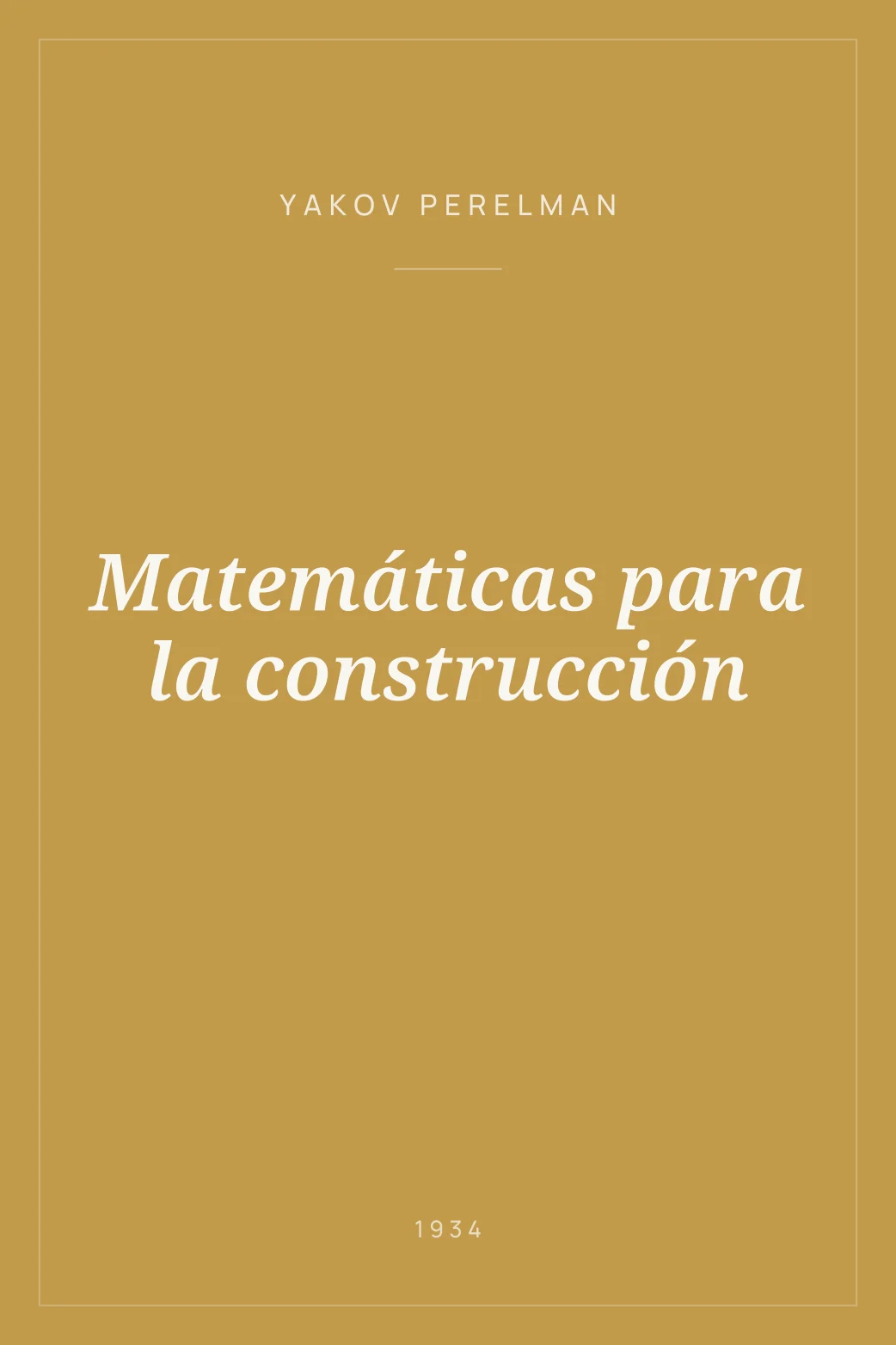 Portada de Matemáticas para la construcción