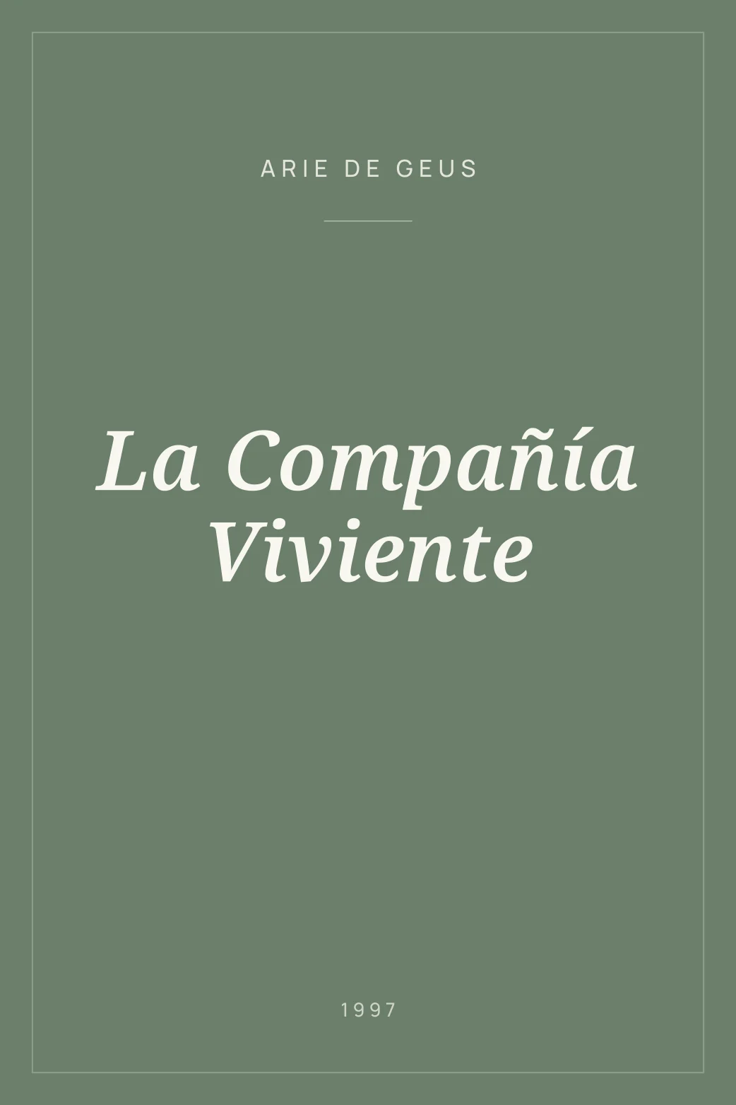 Portada de La Compañía Viviente