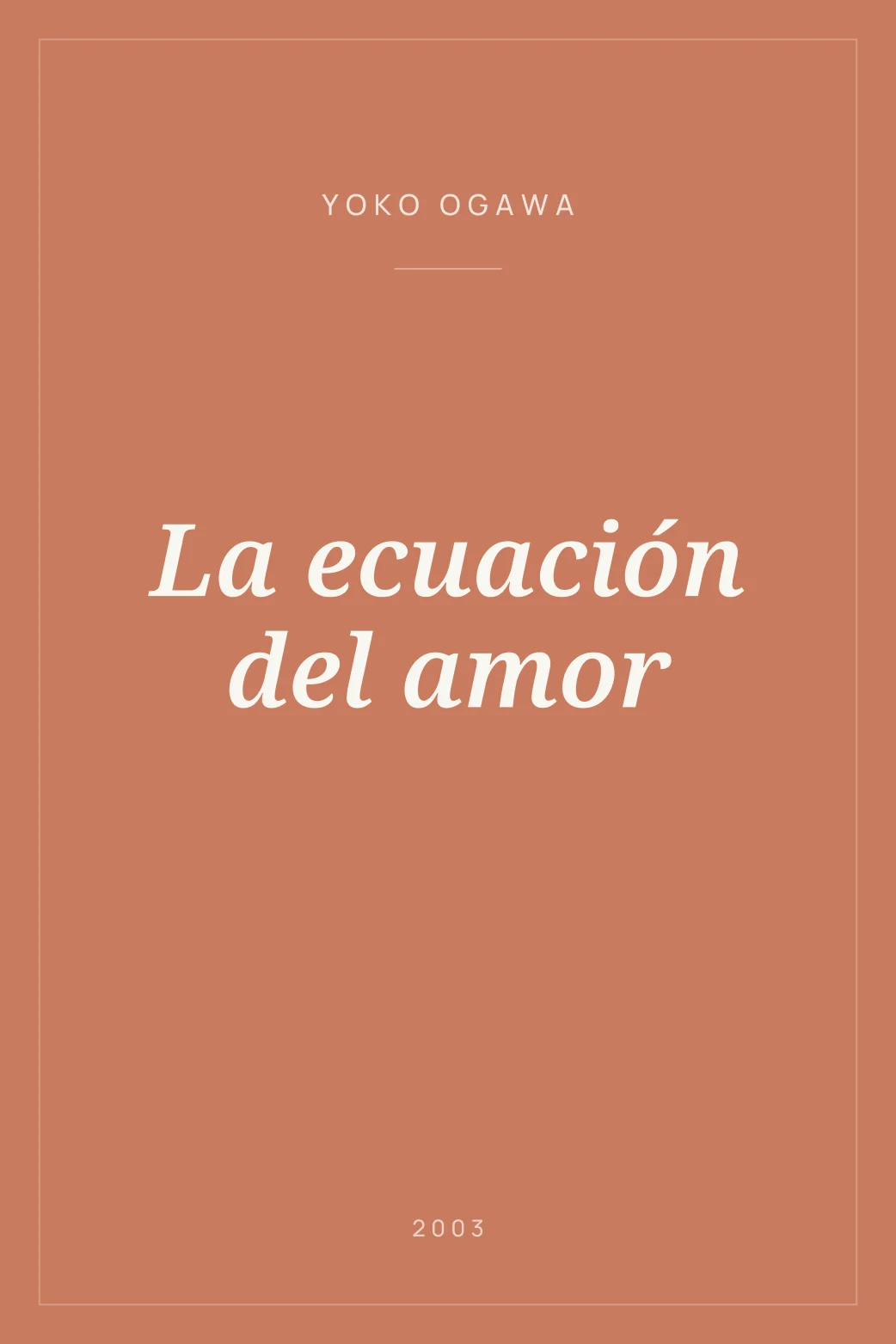 Portada de La ecuación del amor