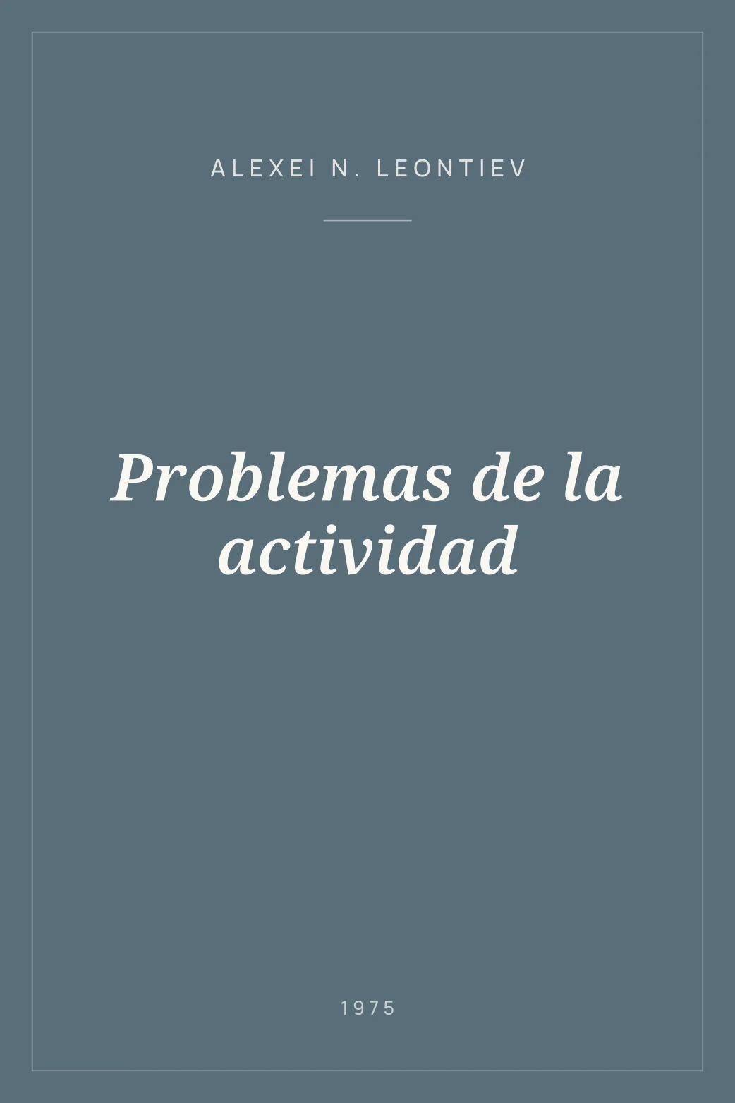 Portada de Problemas de la actividad