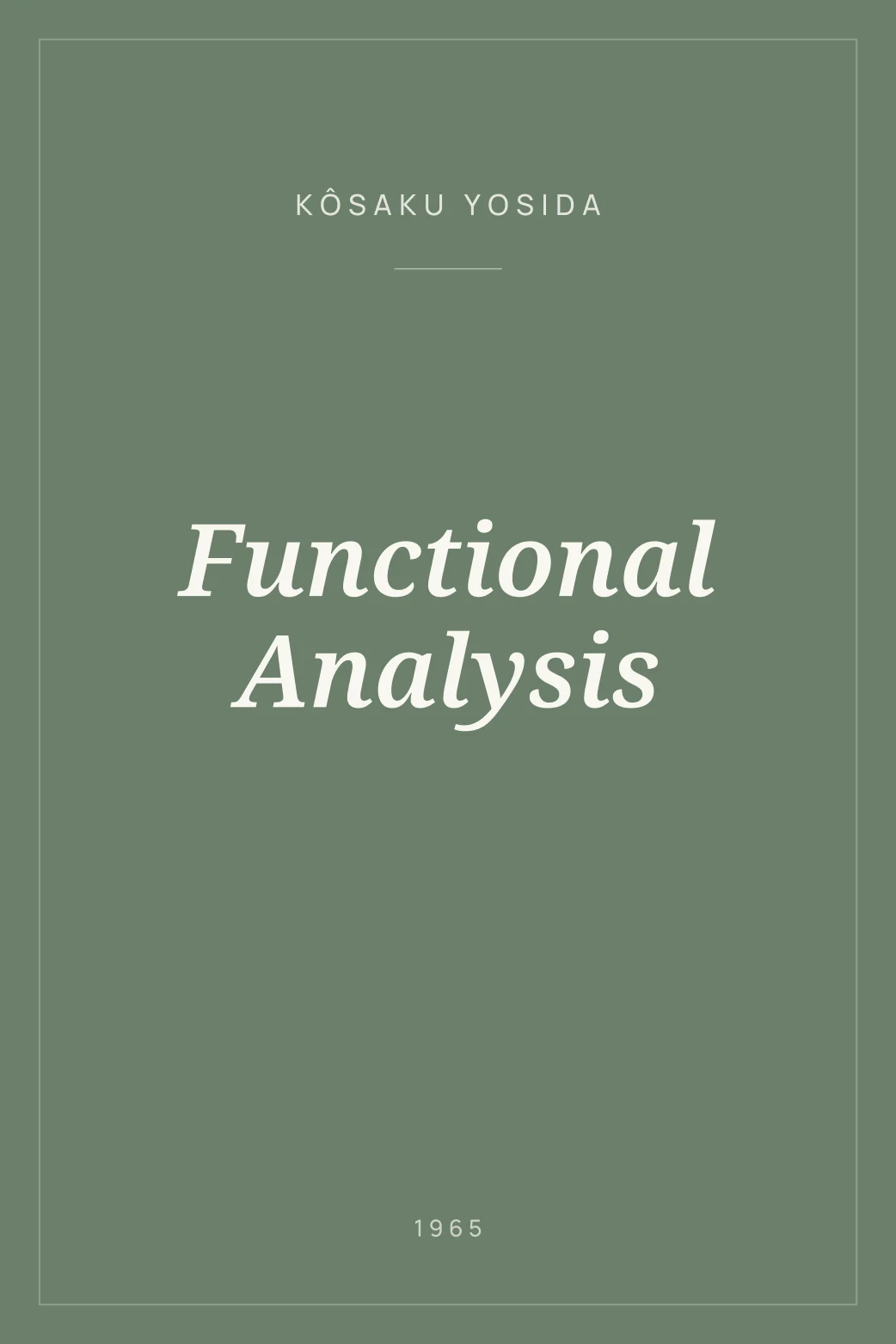 Portada de Functional Analysis