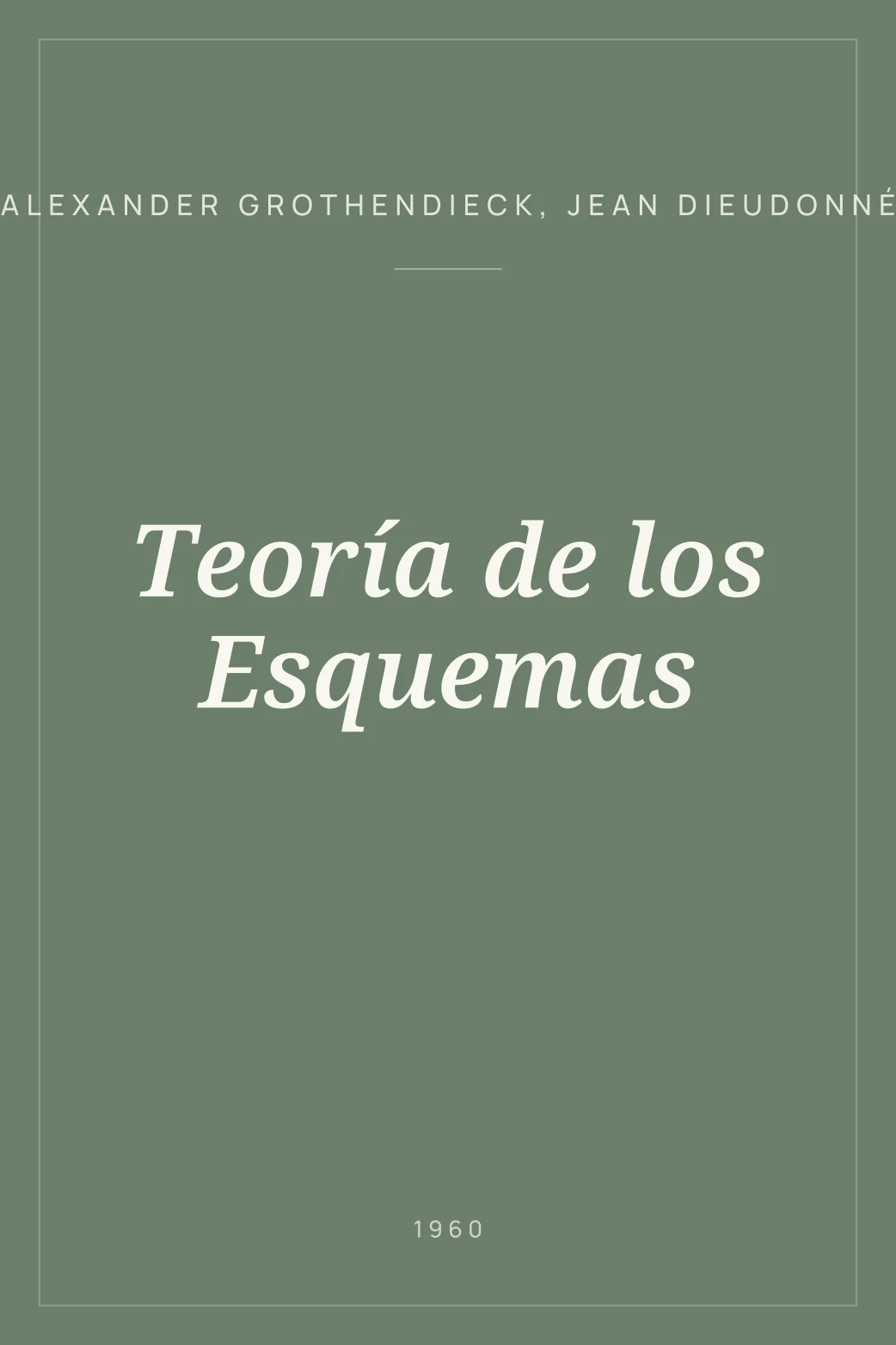 Portada de Teoría de los Esquemas