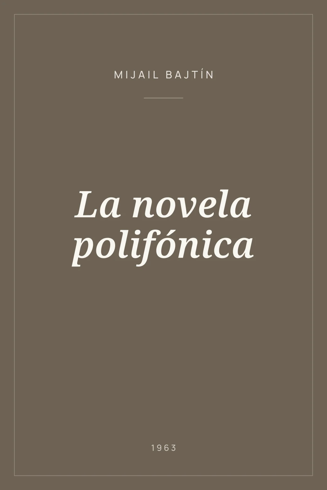 Portada de La novela polifónica