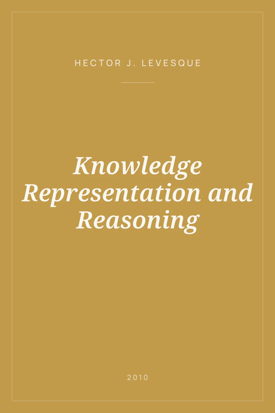 Portada de Knowledge Representation and Reasoning