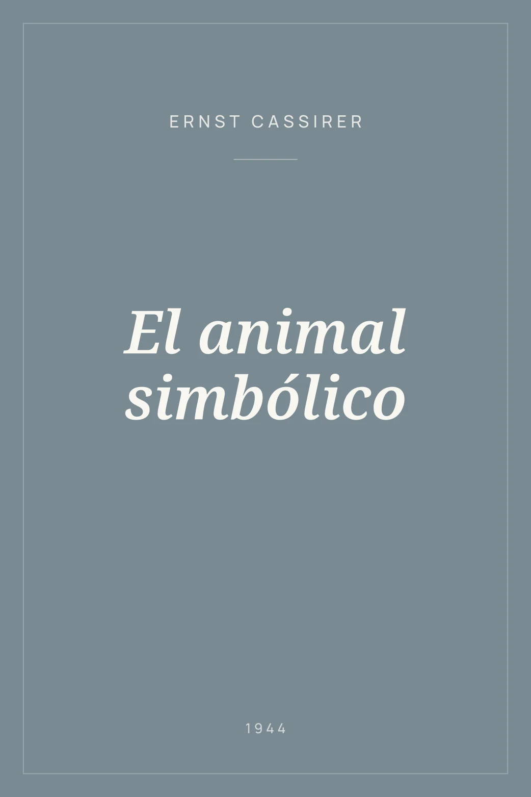 Portada de El animal simbólico