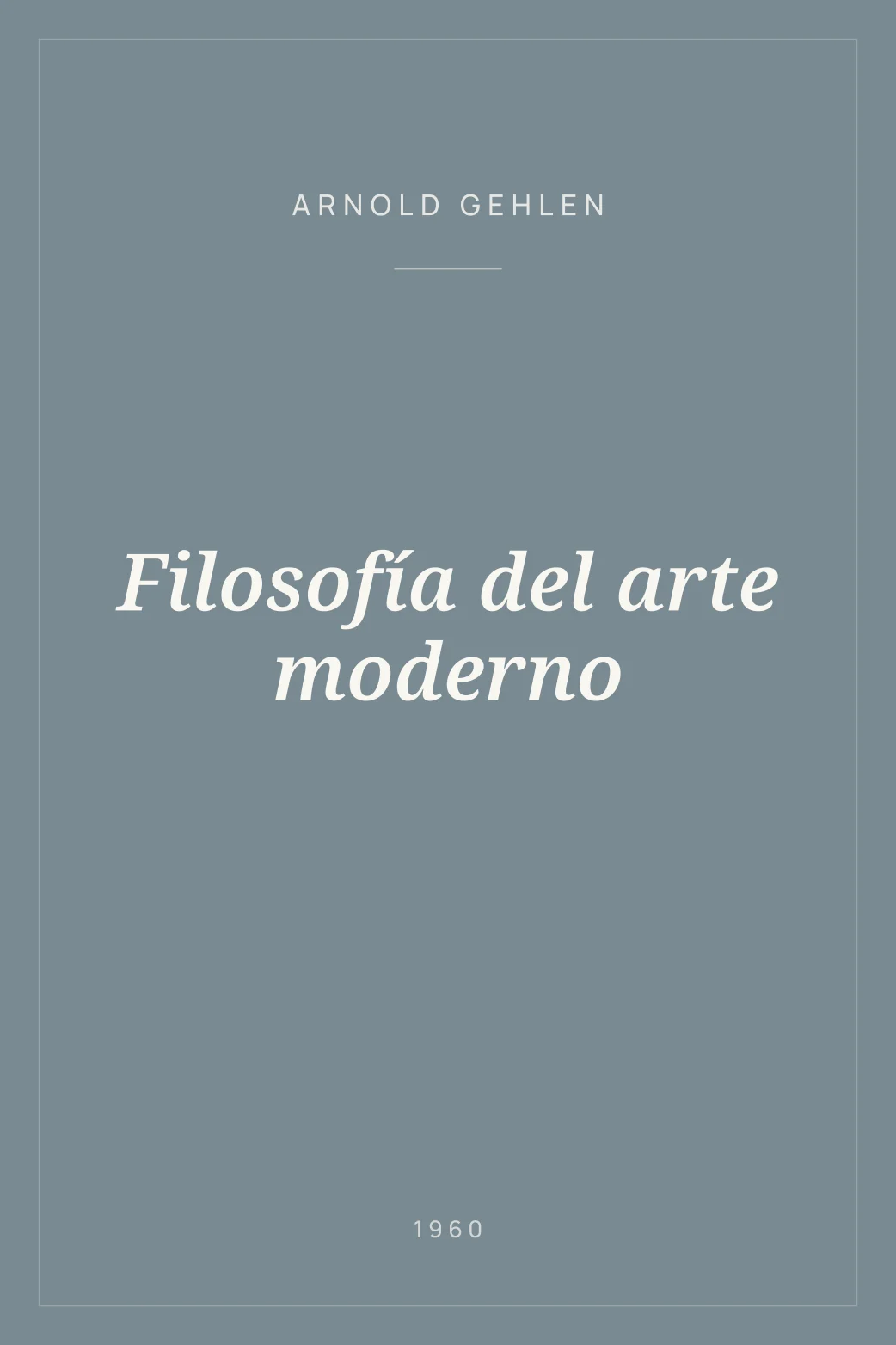 Portada de Filosofía del arte moderno