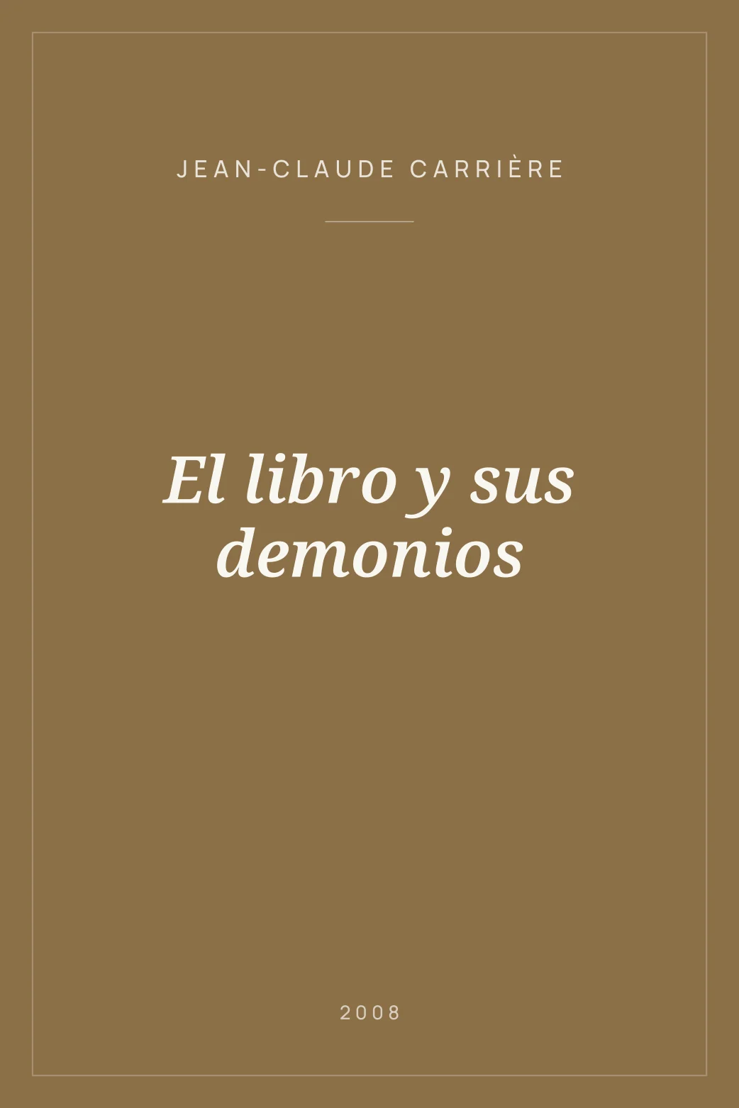 Portada de El libro y sus demonios